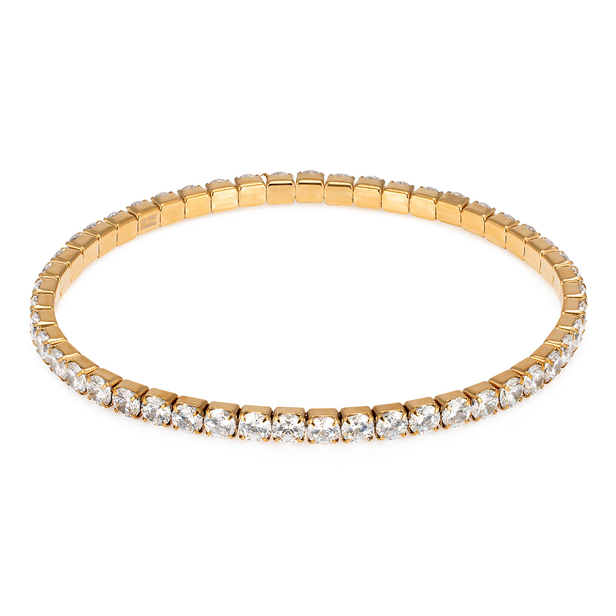 DIAMONIQUE® Armband, flexibel mind. = 11,00ct Brillantschliff Edelstahl