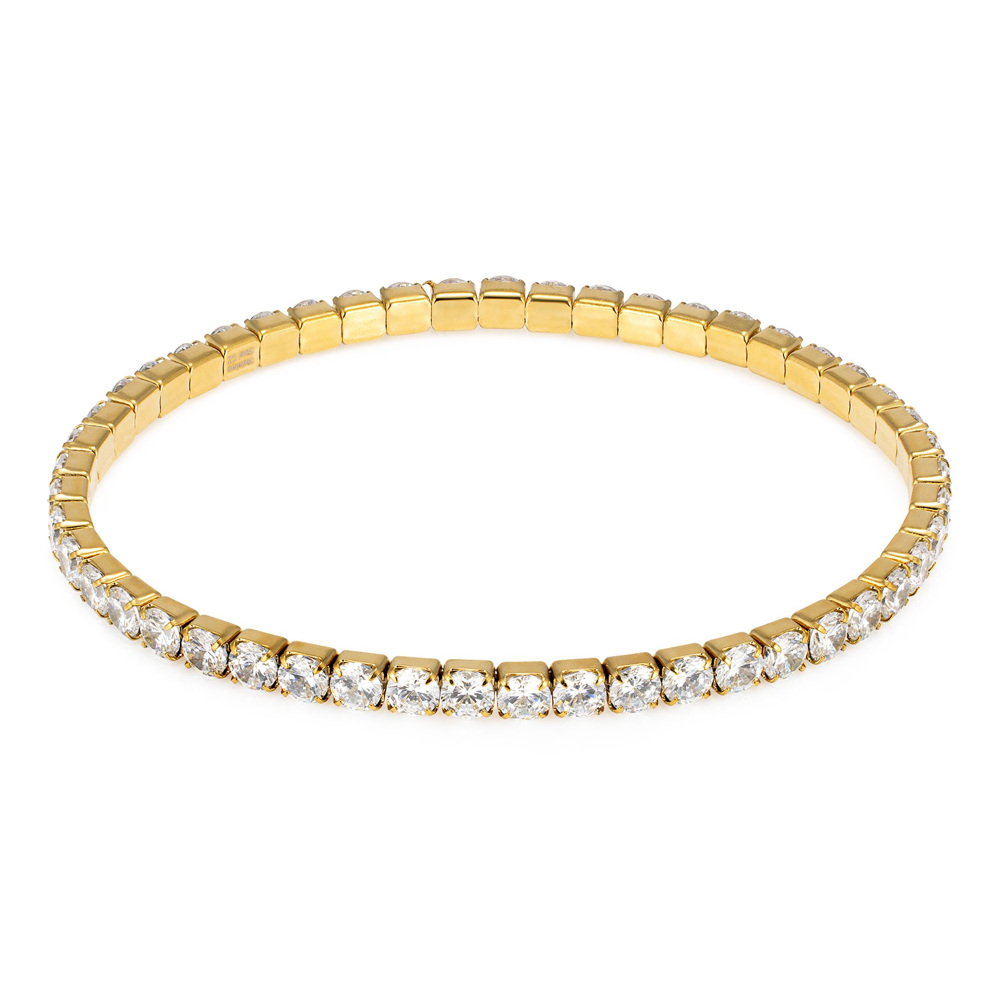 DIAMONIQUE® Armband, flexibel mind. = 11,00ct Brillantschliff Edelstahl