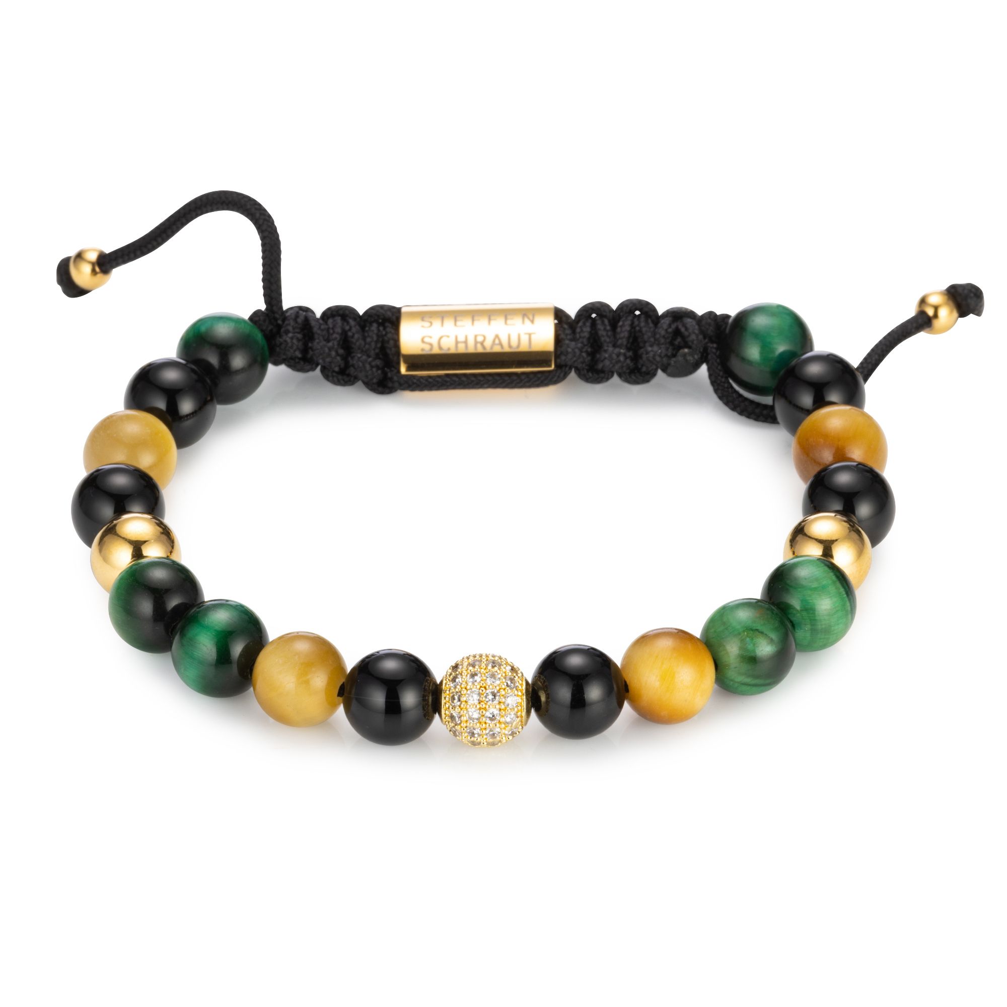 STEFFEN SCHRAUT Armband Edelsteine Zugverschluss Edelstahl