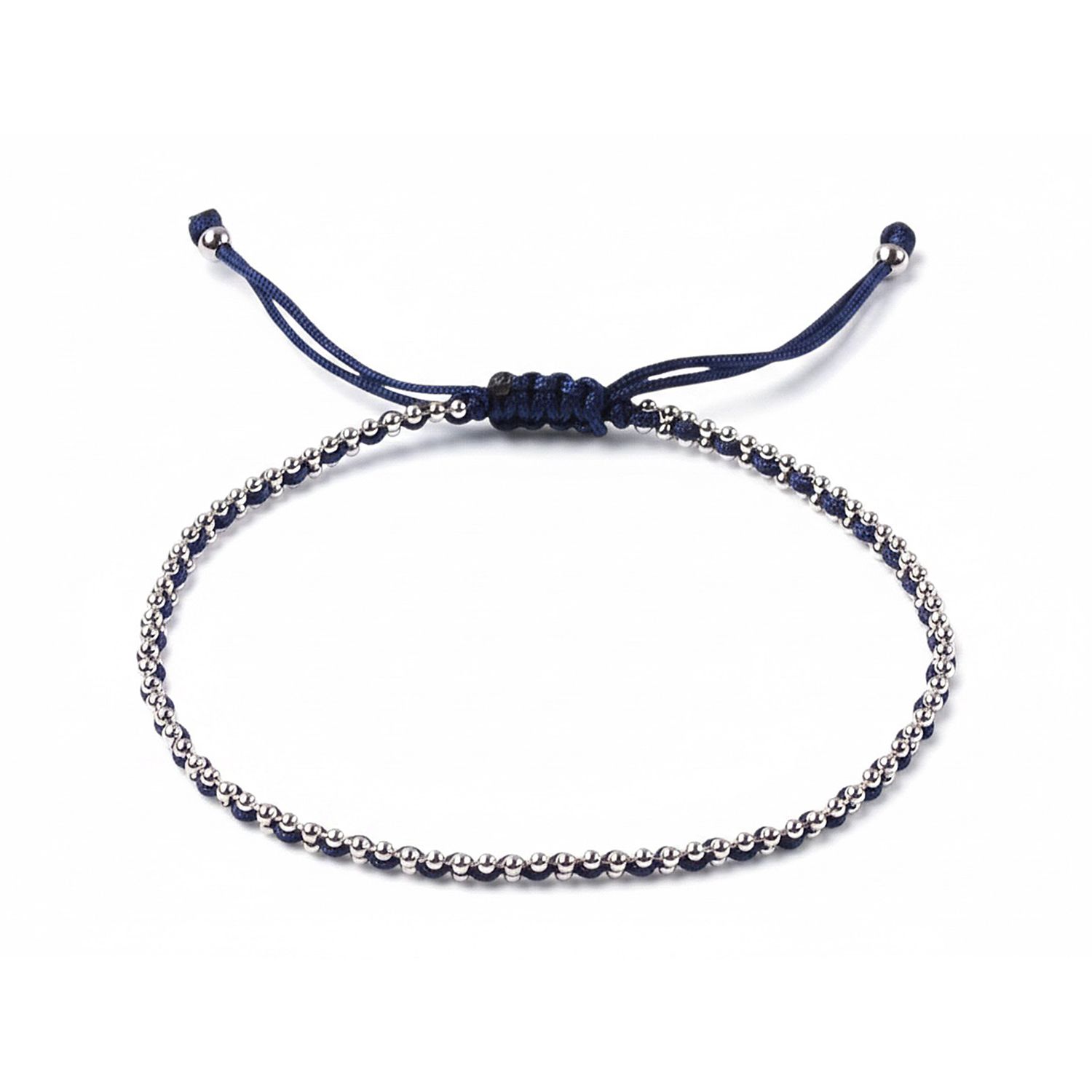 MONESSA Armband Makramee Edelstahl handgeknüpft