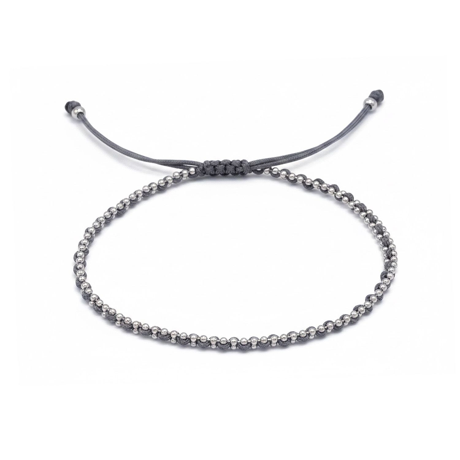 MONESSA Armband Makramee Edelstahl handgeknüpft
