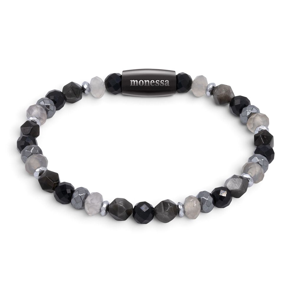 MONESSA Armband Edelsteine Magnetverschluss Edelstahl