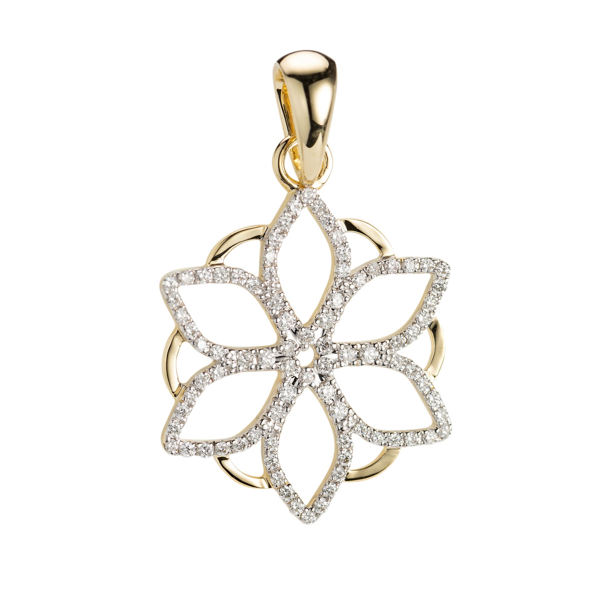 CANADIAN DIAMONDS Anhänger 84 Brillanten zus. ca. 0,40ct Gold 585