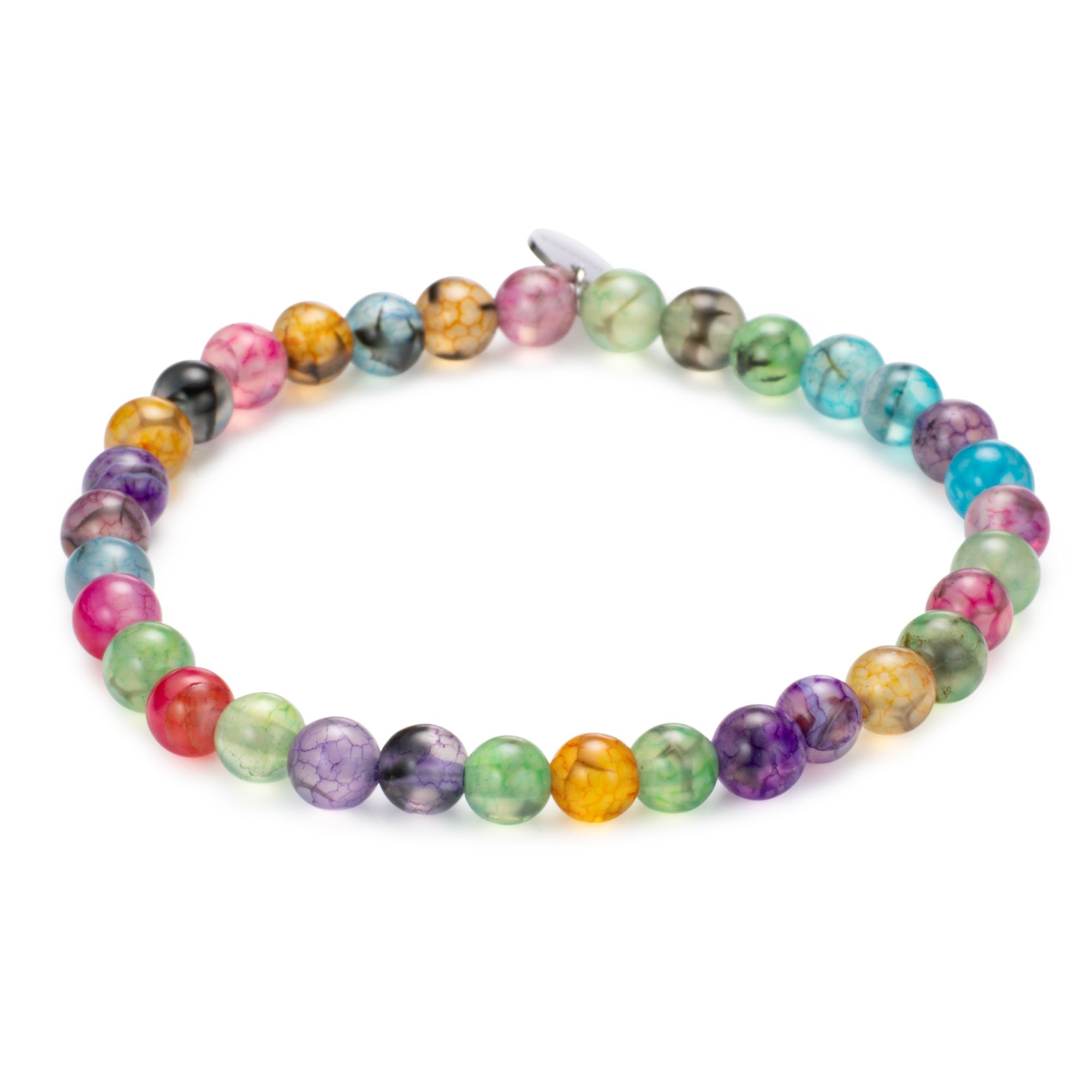 MONESSA Armband Edelsteine flexibel Logo-Plättchen