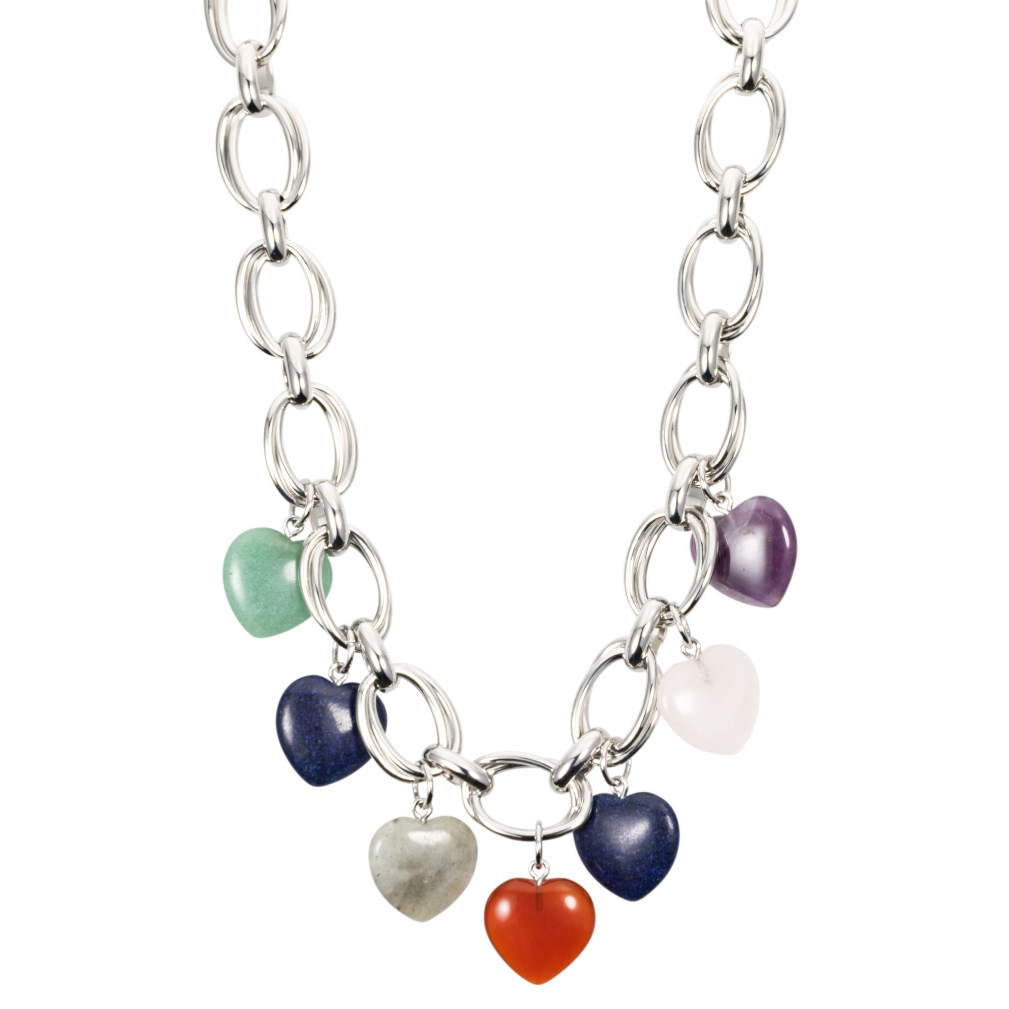 STEFFEN SCHRAUT Collier Edelsteine Herzen Modeschmuck