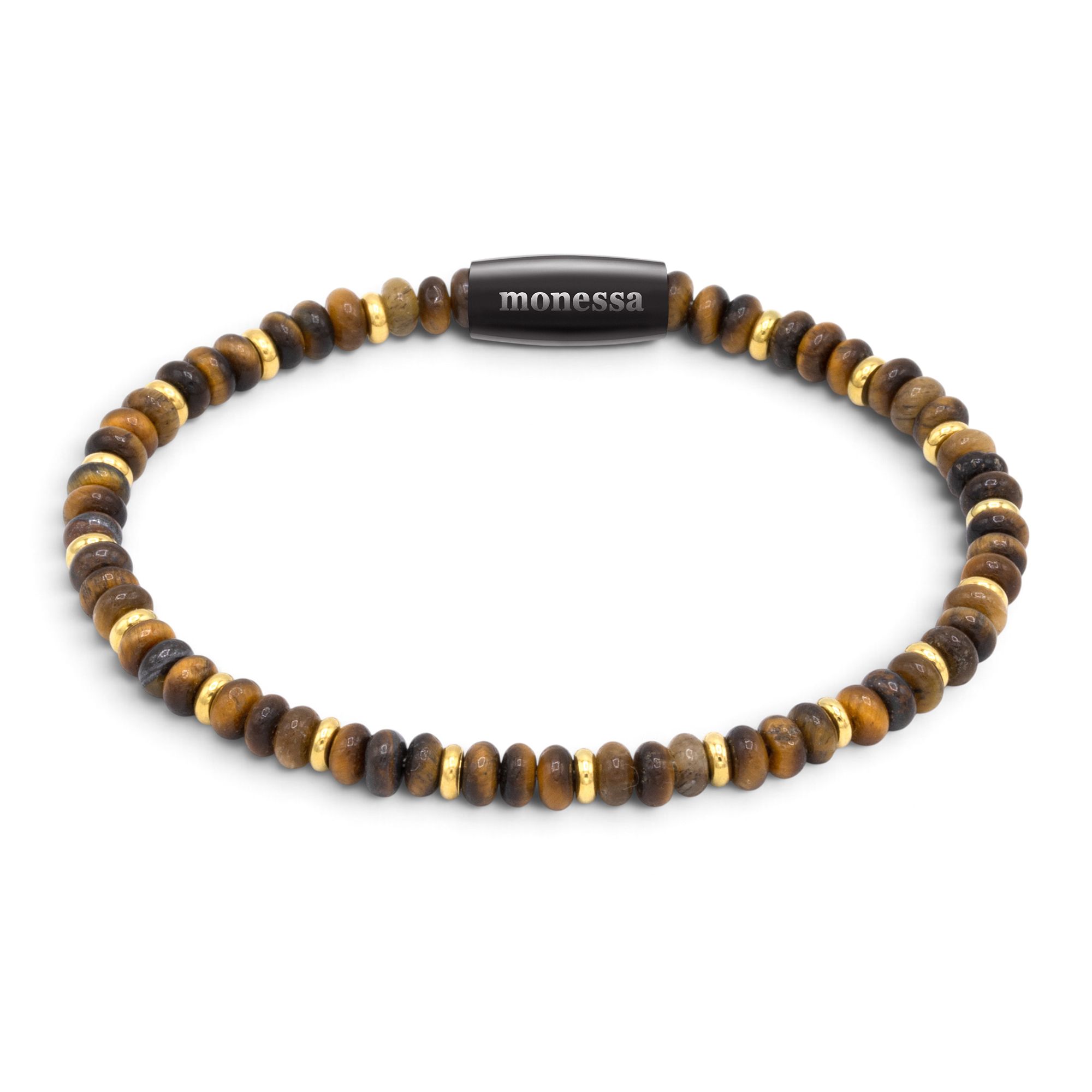 MONESSA Armband Edelsteine Magnetverschluss Edelstahl