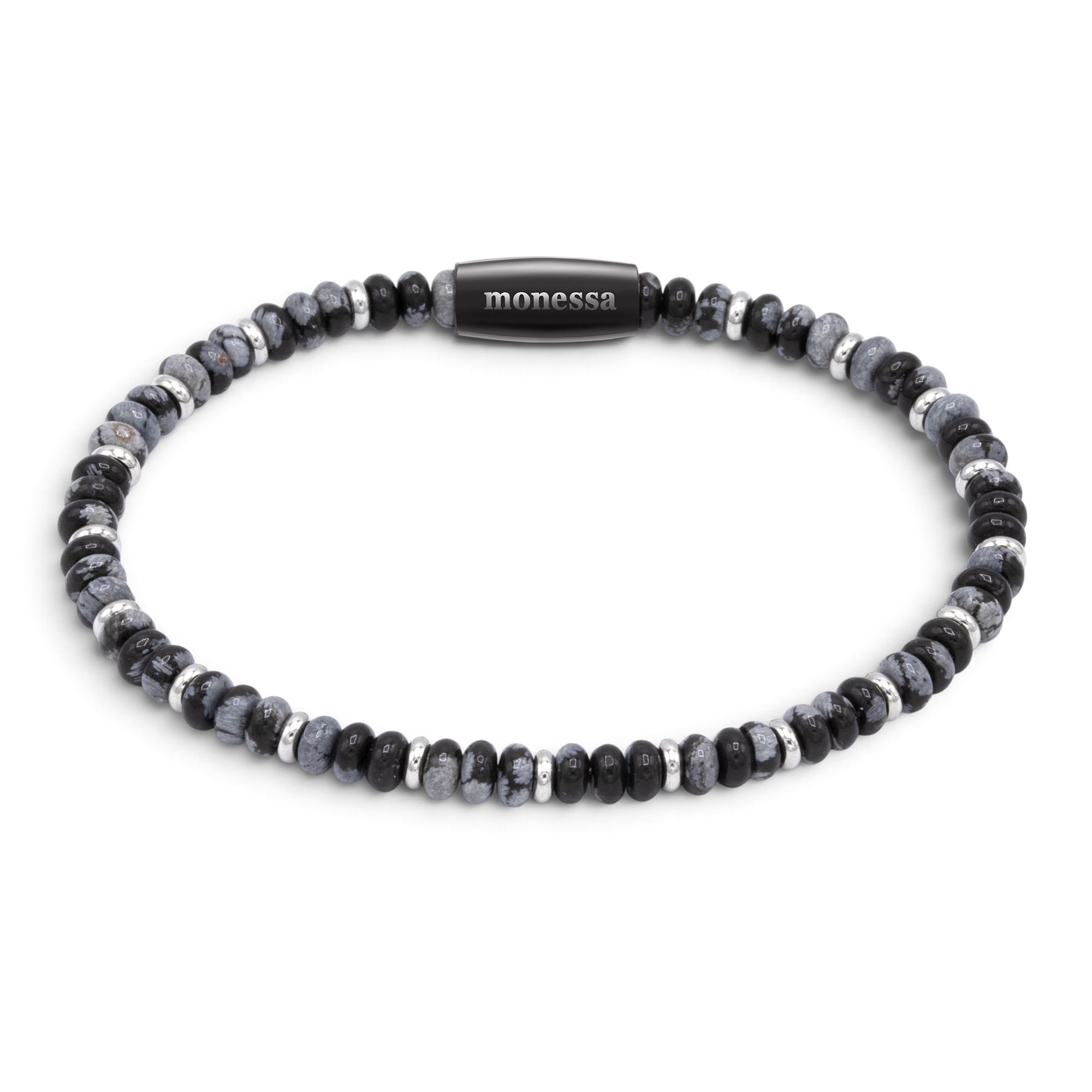 MONESSA Armband Edelsteine Magnetverschluss Edelstahl