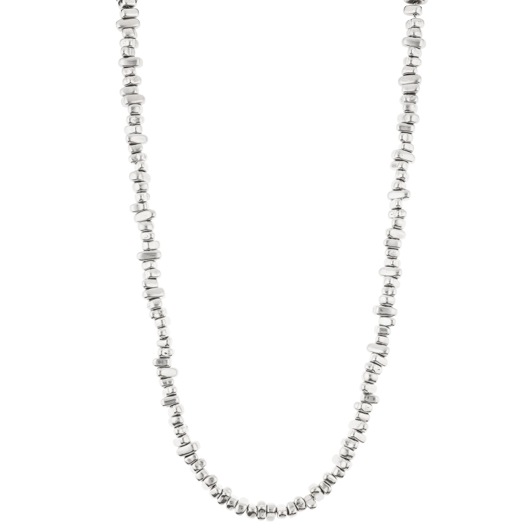 STEFFEN SCHRAUT Nugget-Collier 45+5cm poliert Edelstahl