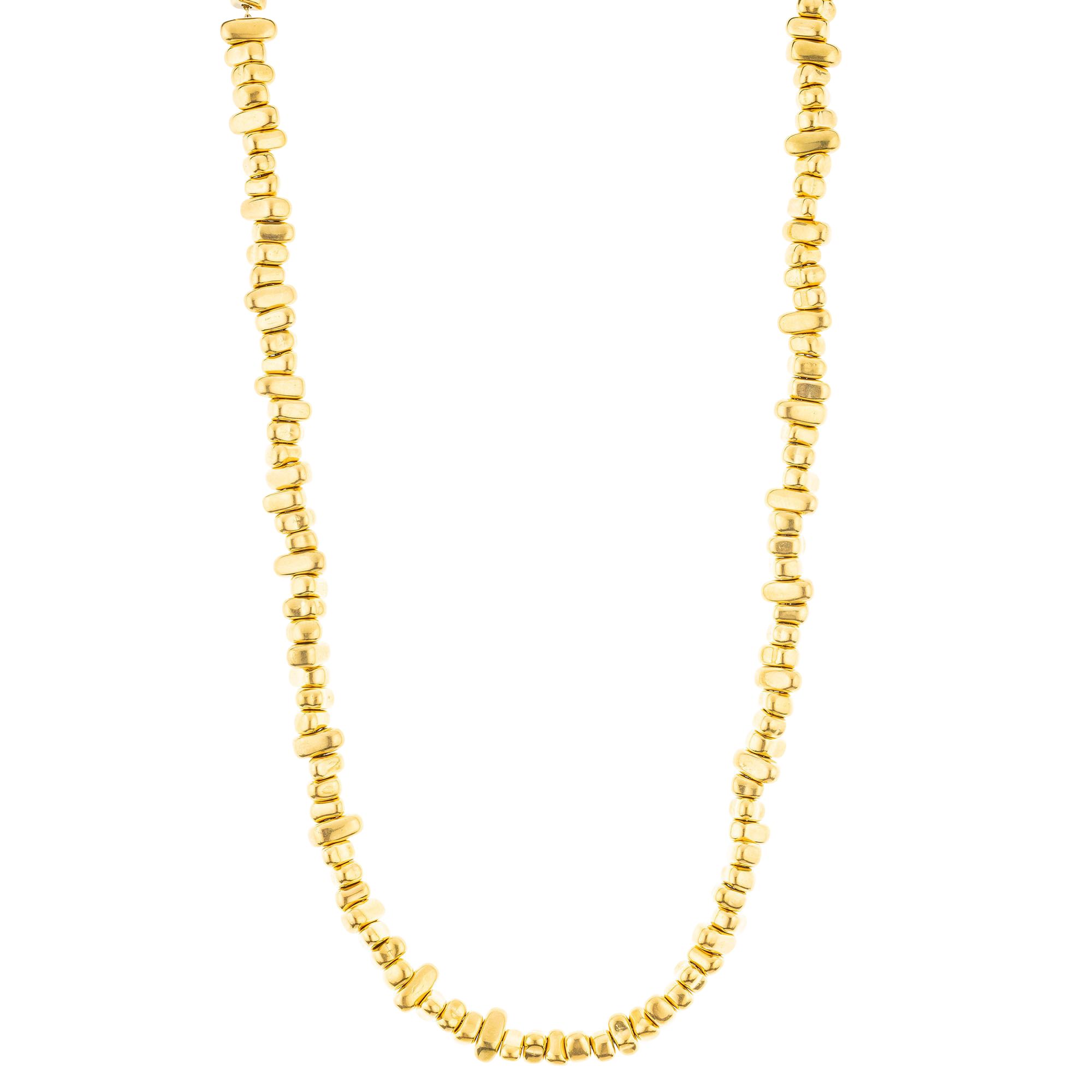 STEFFEN SCHRAUT Nugget-Collier 45+5cm poliert Edelstahl