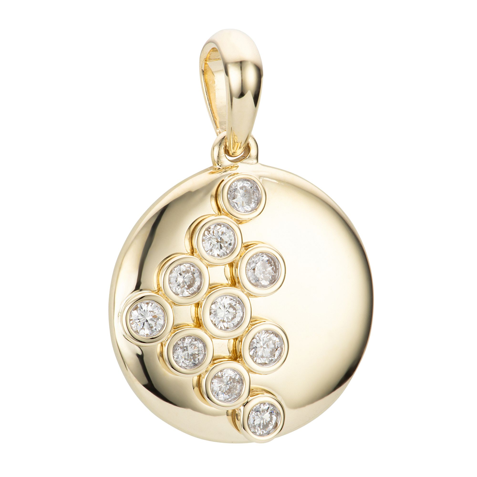 DIAMOUR Anhänger 10 Brillanten zus. ca. 0,25ct Gold 375