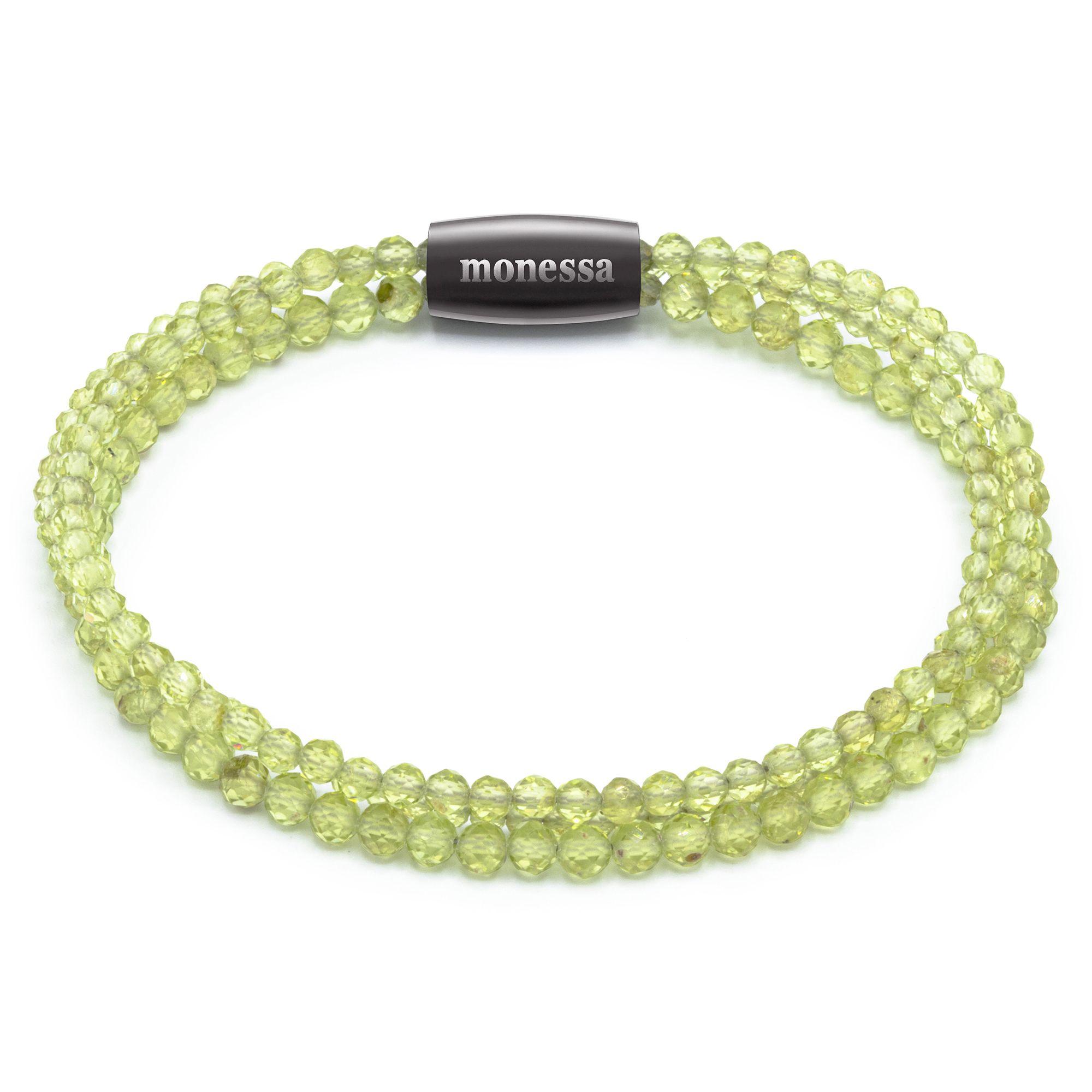 MONESSA Armband 3-Strang Edelsteine/facettiert Magnetverschluss
