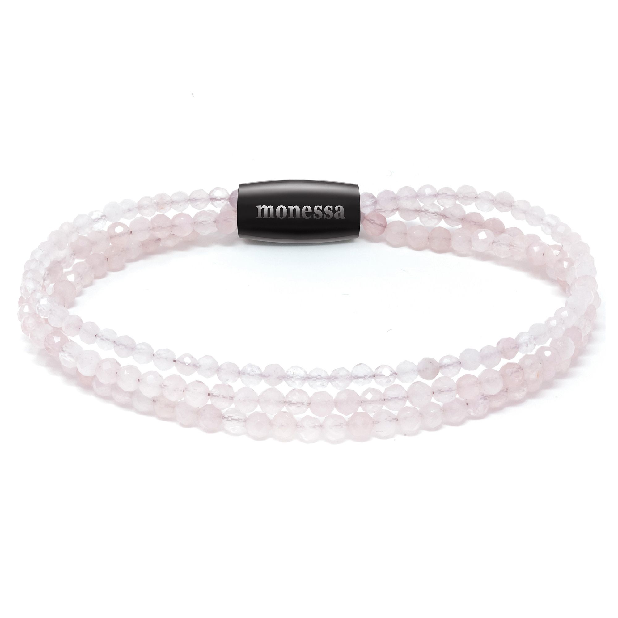 MONESSA Armband 3-Strang Edelsteine/facettiert Magnetverschluss