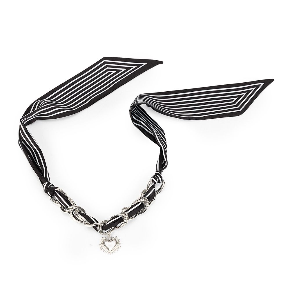 STEFFEN SCHRAUT Schal-Collier mit Herz-Anhänger Satin Modeschmuck