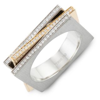 PLATINITY Design-Drehring 63 Brillanten zus. ca. 0,20ct Platin 950/ Gold 750