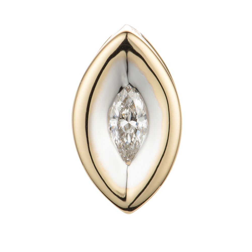 CANADIAN DIAMONDS Anhänger 1 Diamant ca. 0,07ct Navetteschliff Gold 585