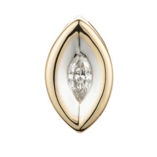 CANADIAN DIAMONDS Anhänger 1 Diamant ca. 0,07ct Navetteschliff Gold 585