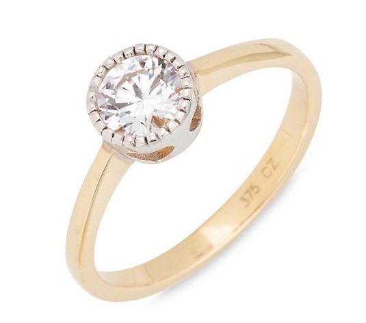 DIAMONIQUE® Ring = 0,70ct Brillantschliff Gold 375