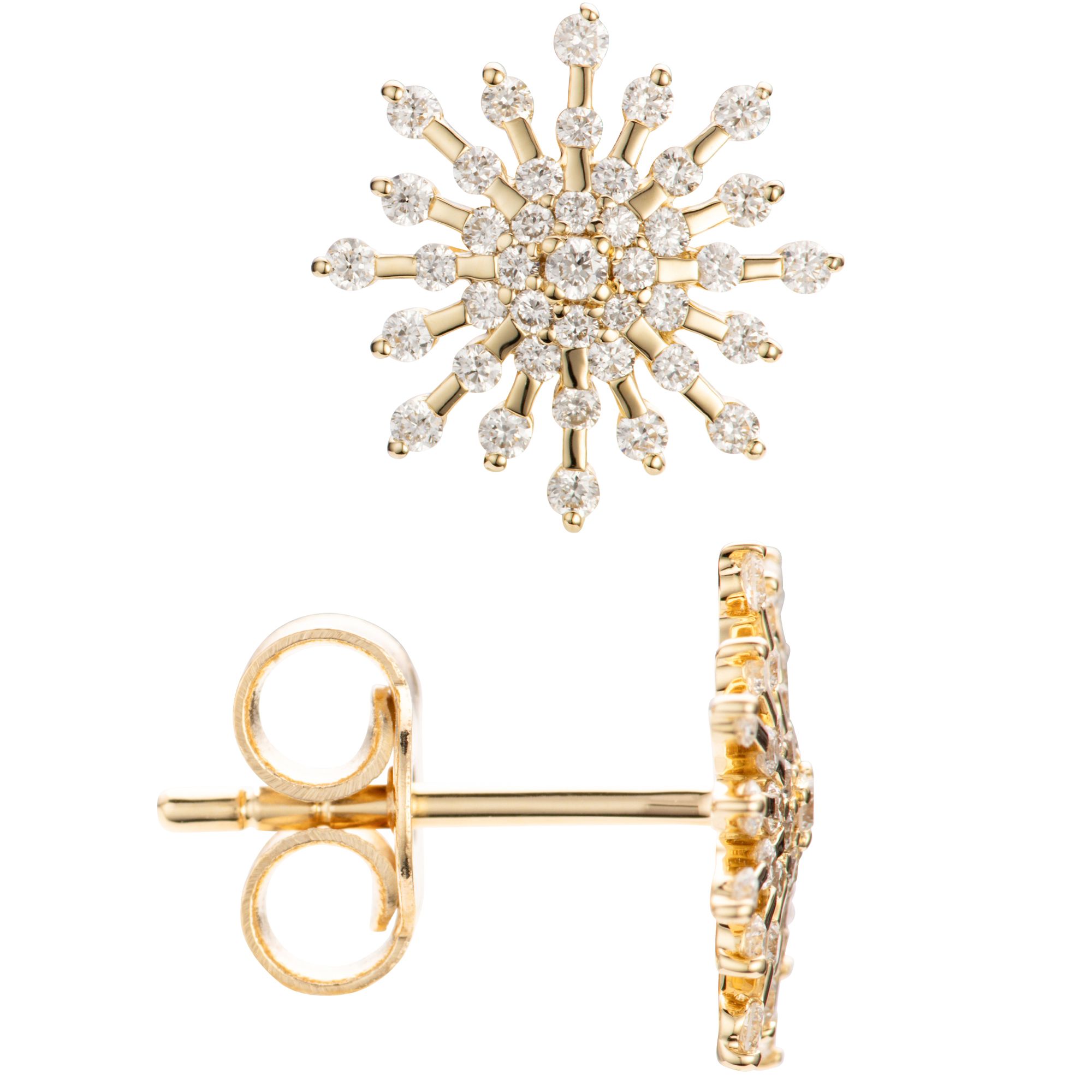 CANADIAN DIAMONDS Ohrstecker 82 Brillanten zus. ca. 0,38ct Gold 585