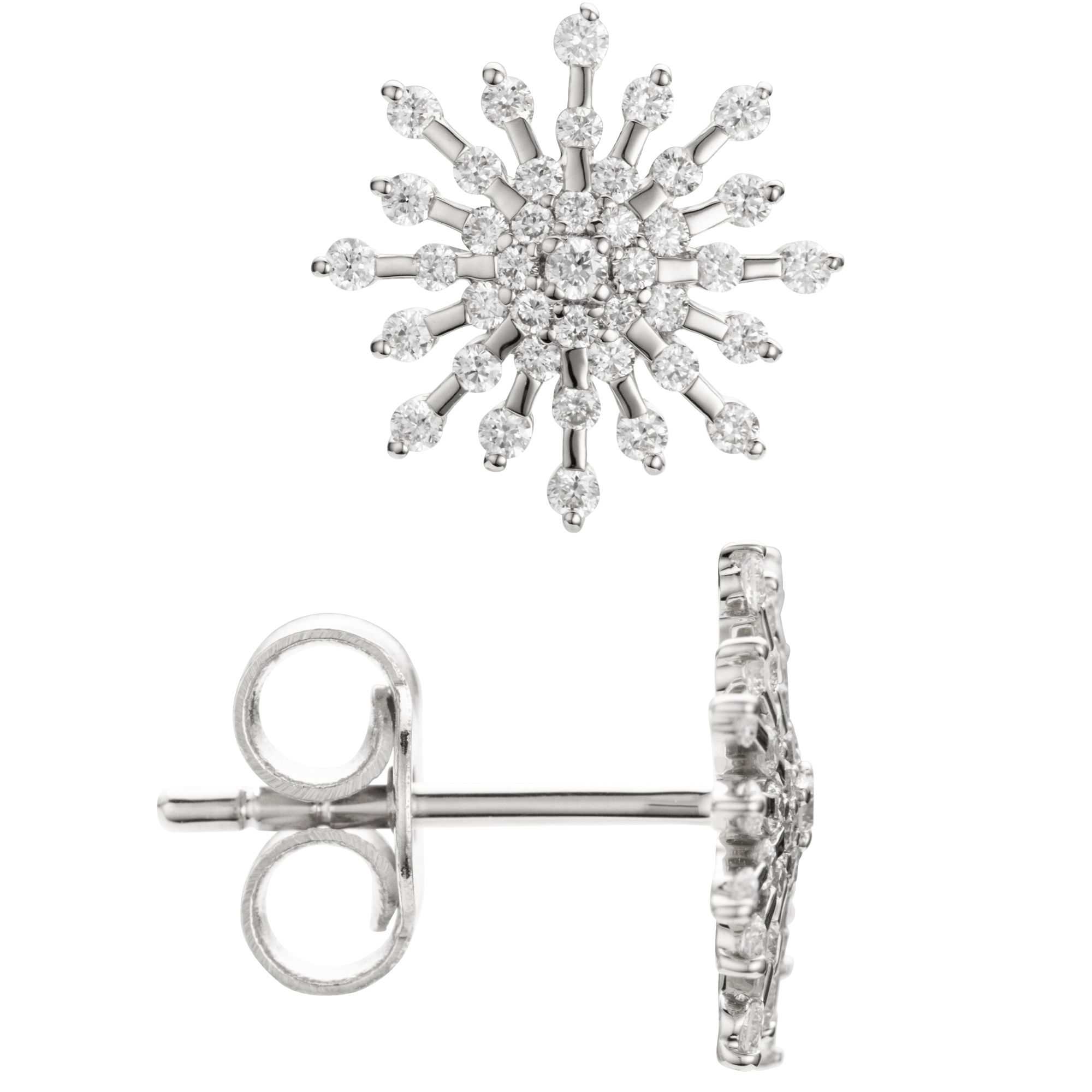 CANADIAN DIAMONDS Ohrstecker 82 Brillanten zus. ca. 0,38ct Gold 585