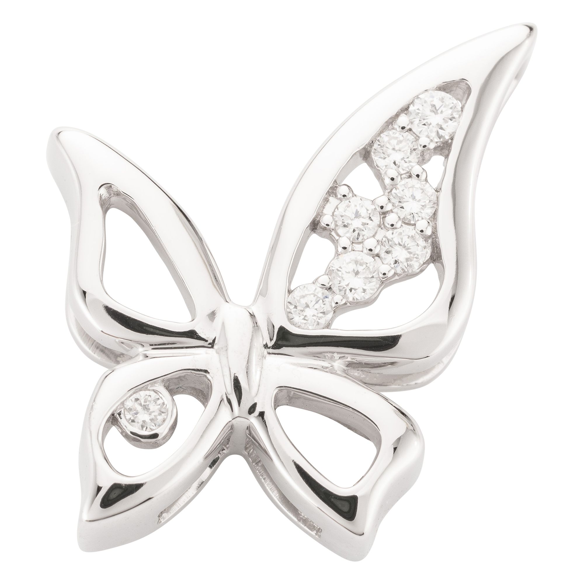 CANADIAN DIAMONDS Anhänger Schmetterling 8 Brill. ca. 0,07ct Gold 585