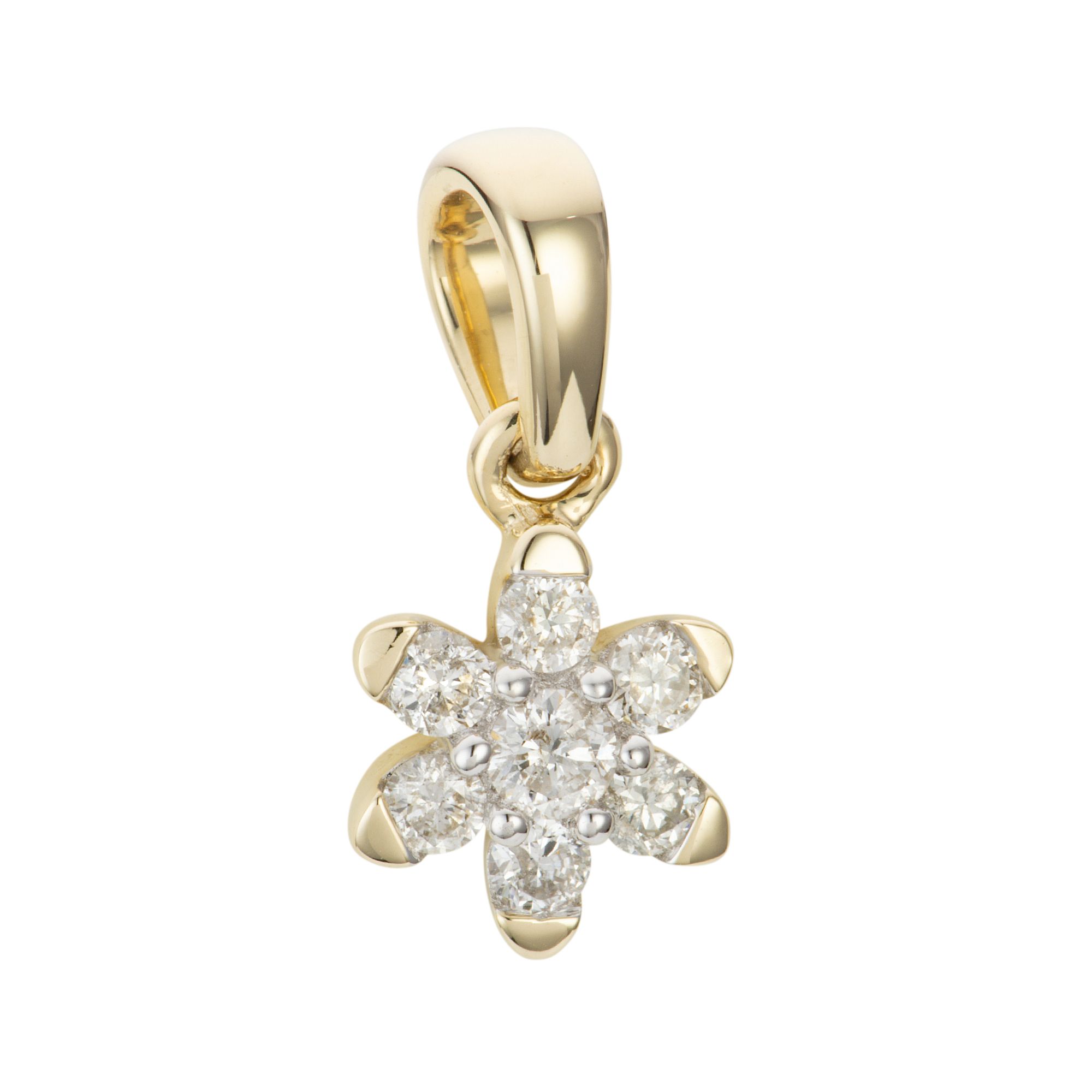 DIAMOUR Anhänger 7 Brillanten zus. ca. 0,15ct Gold 375