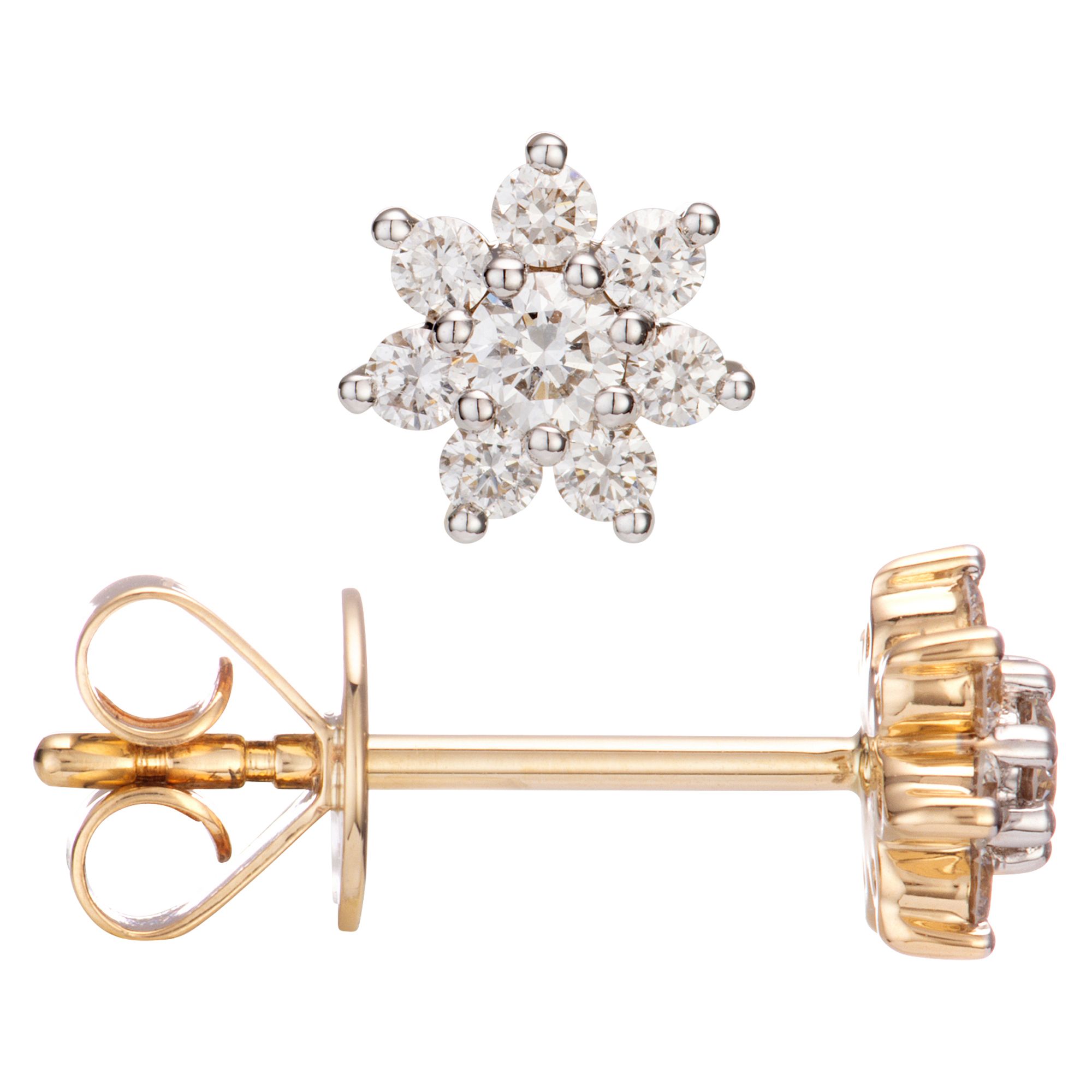 DIAMOUR Ohrstecker 16 Brillanten 0,30ct hochfeines Weiß/SI Gold 585