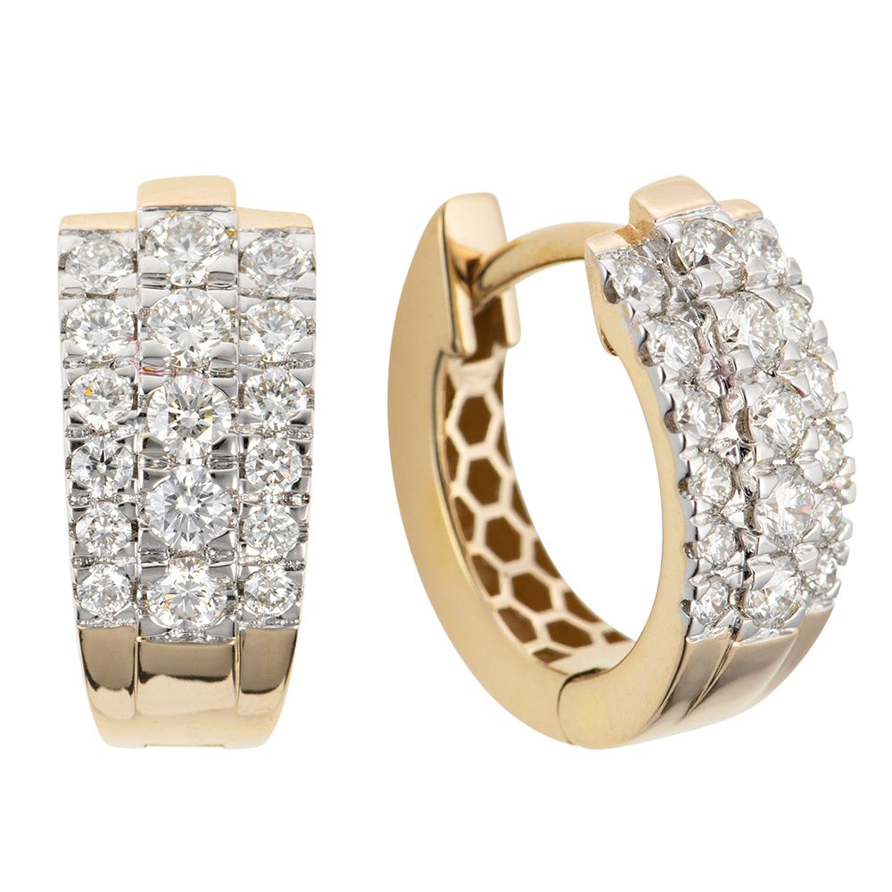 DIAMOUR Creolen 34 Brillanten zus. ca. 0,50ct Gold 585