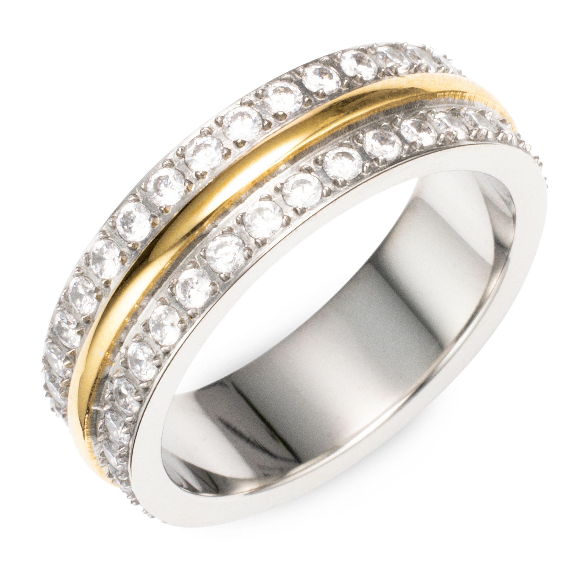 DIAMONIQUE® Ring mind.= 0,66ct Brillantschliff Edelstahl