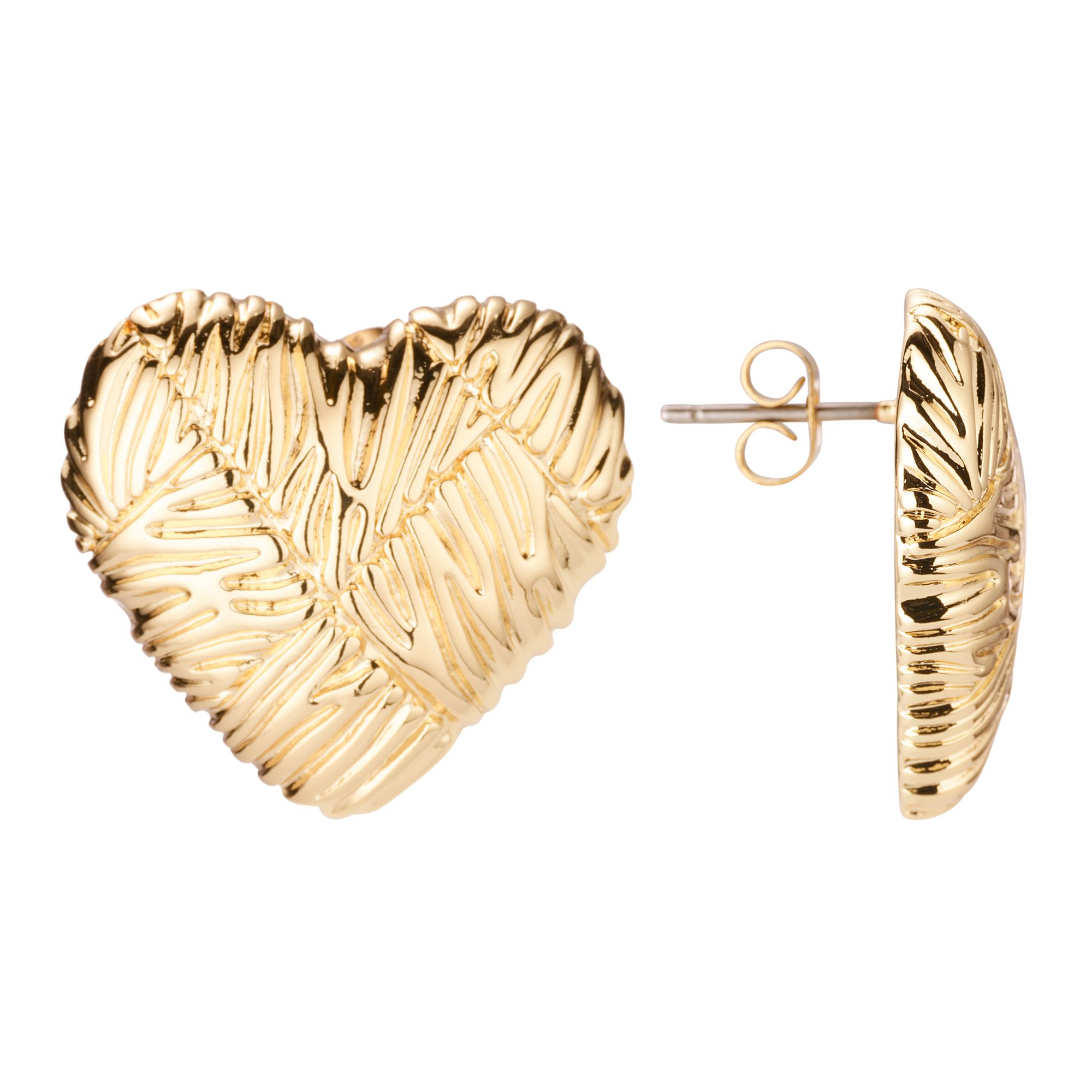 STEFFEN SCHRAUT Ohrstecker Herzdesign strukturiert Modeschmuck