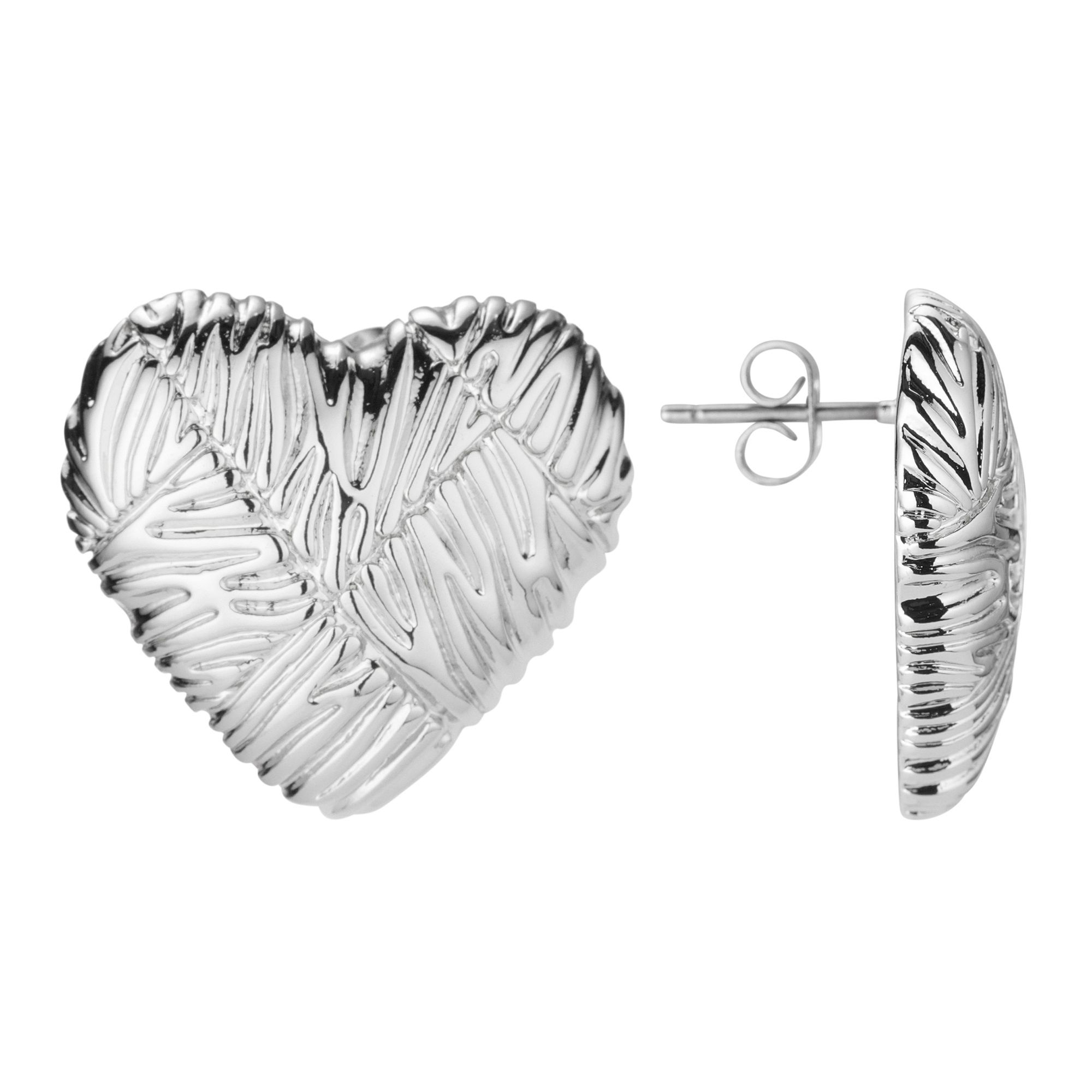 STEFFEN SCHRAUT Ohrstecker Herzdesign strukturiert Modeschmuck