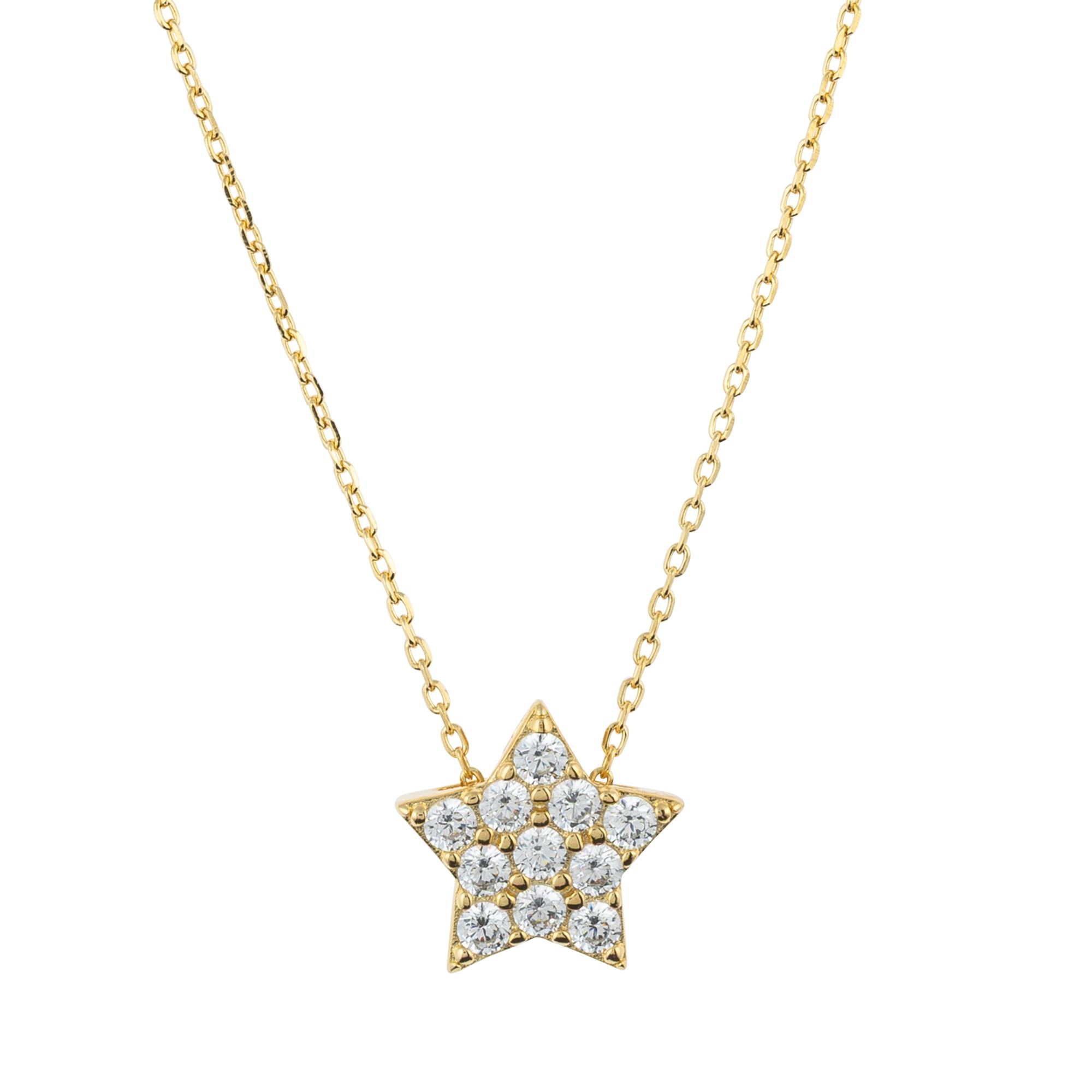 DIAMONIQUE® Sternanhänger mit Kette = 0,44ct Silber 925