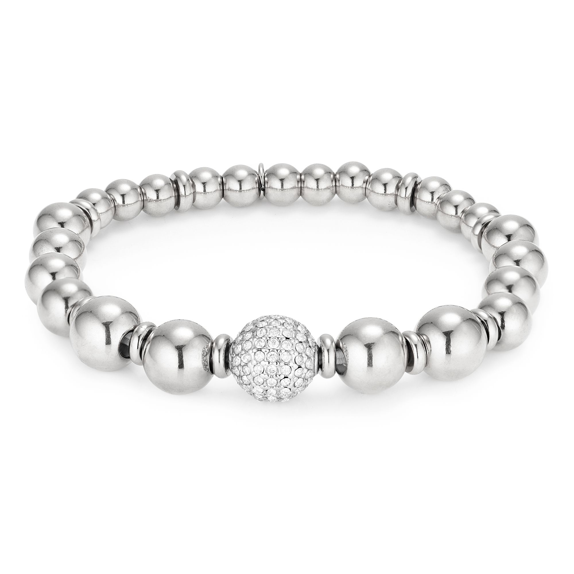 STEFFEN SCHRAUT Armband 119 Zirkonia flexibel Edelstahl