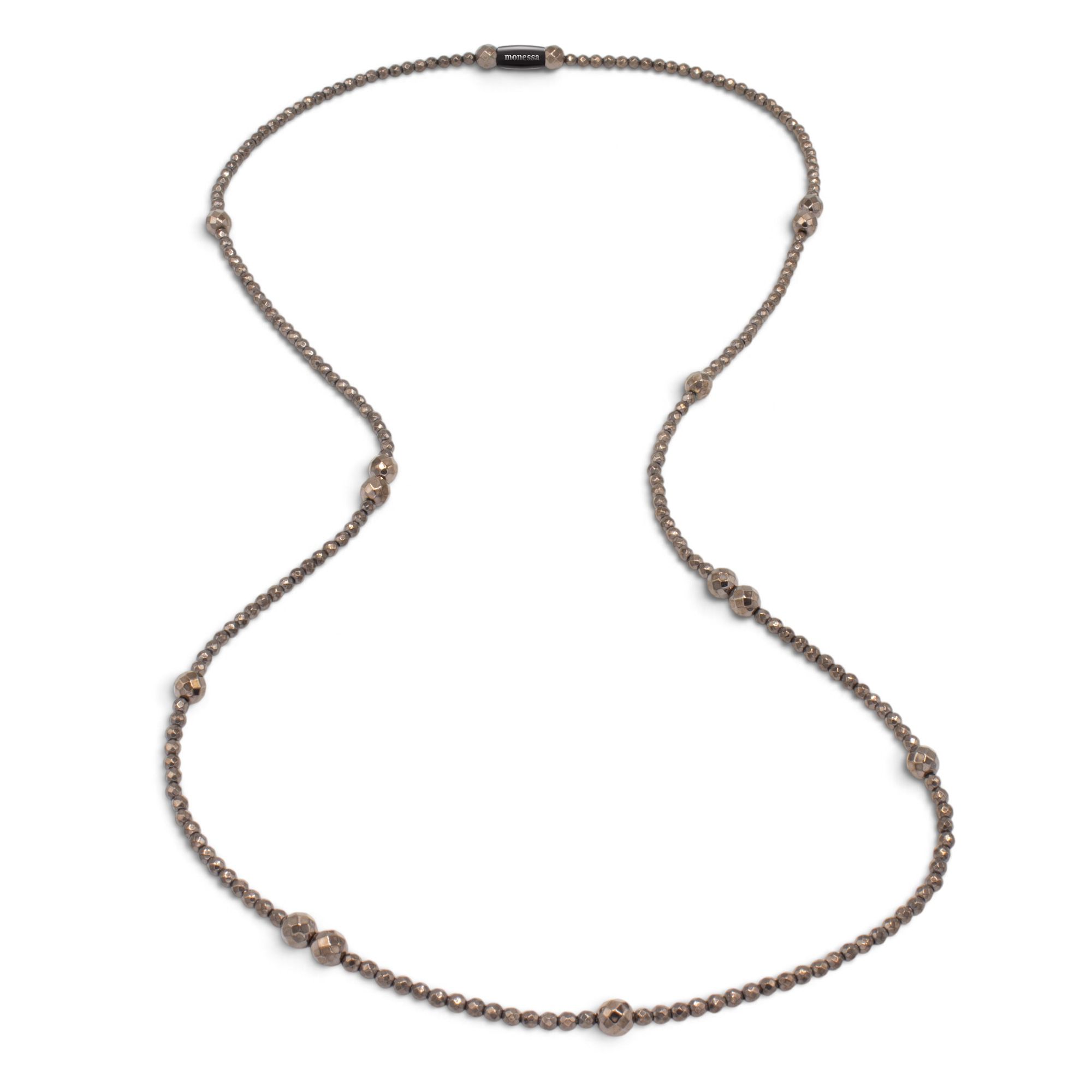 MONESSA Collier Edelsteine Magnetverschluss Edelstahl