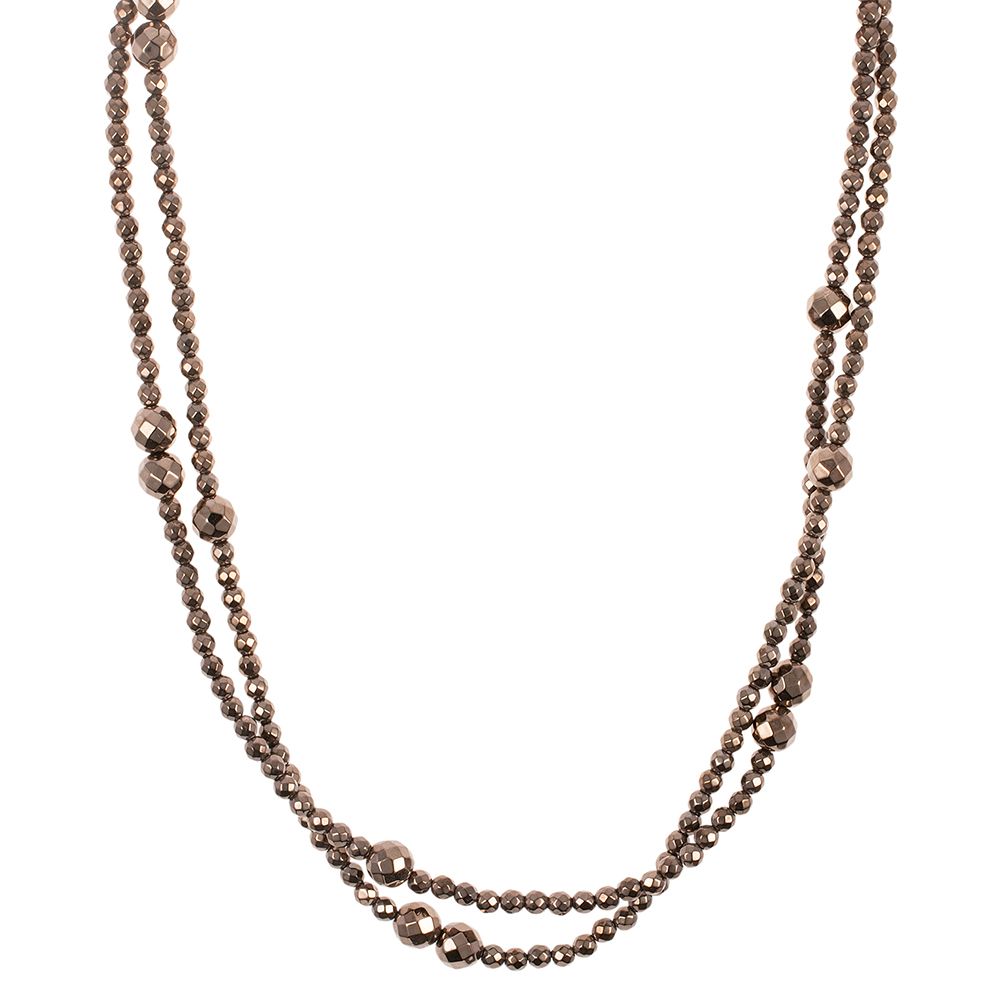 MONESSA Collier Edelsteine Magnetverschluss Edelstahl