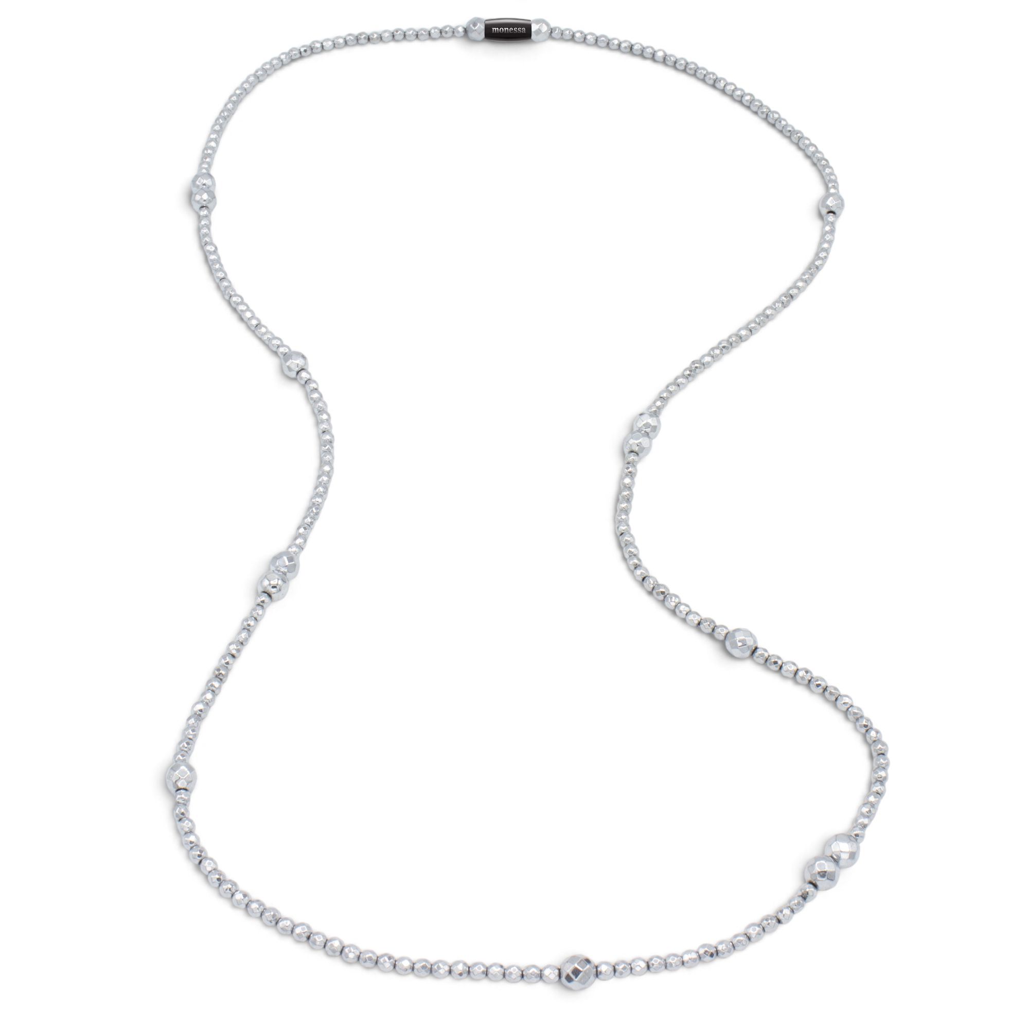 MONESSA Collier Edelsteine Magnetverschluss Edelstahl