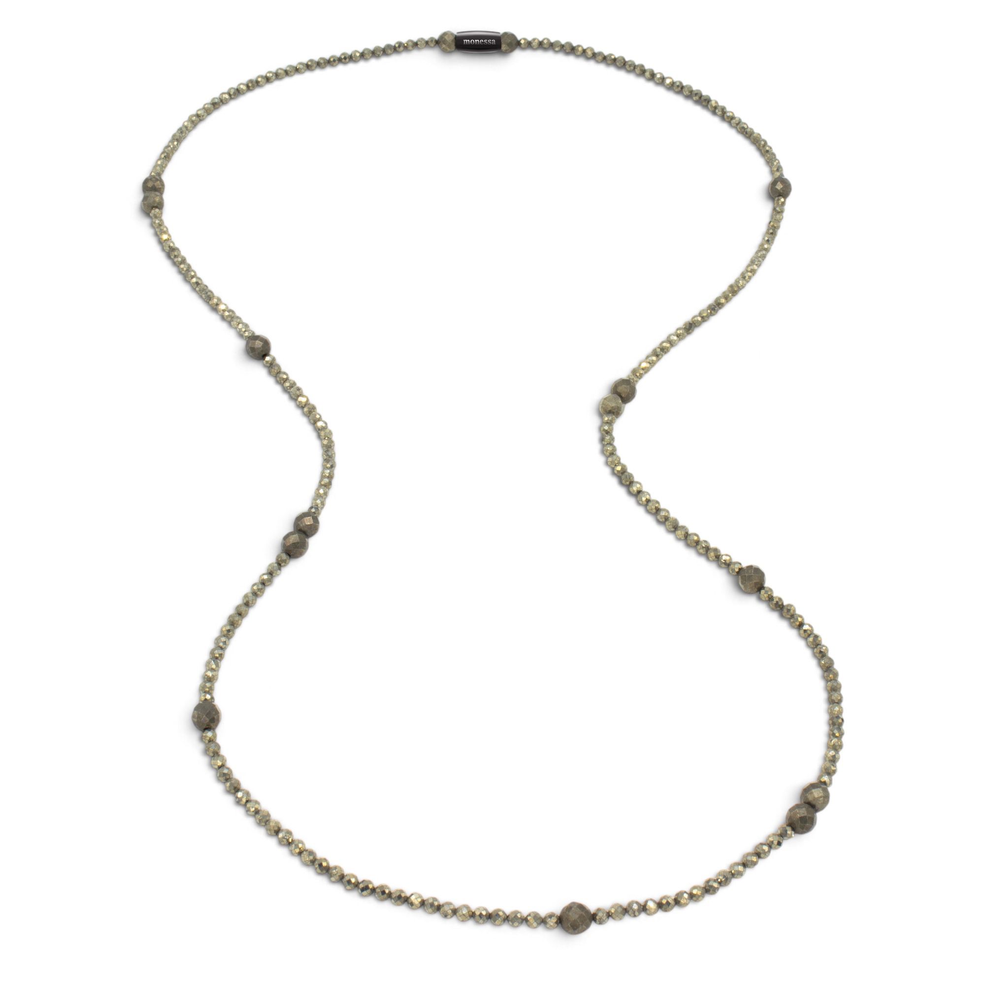 MONESSA Collier Edelsteine Magnetverschluss Edelstahl