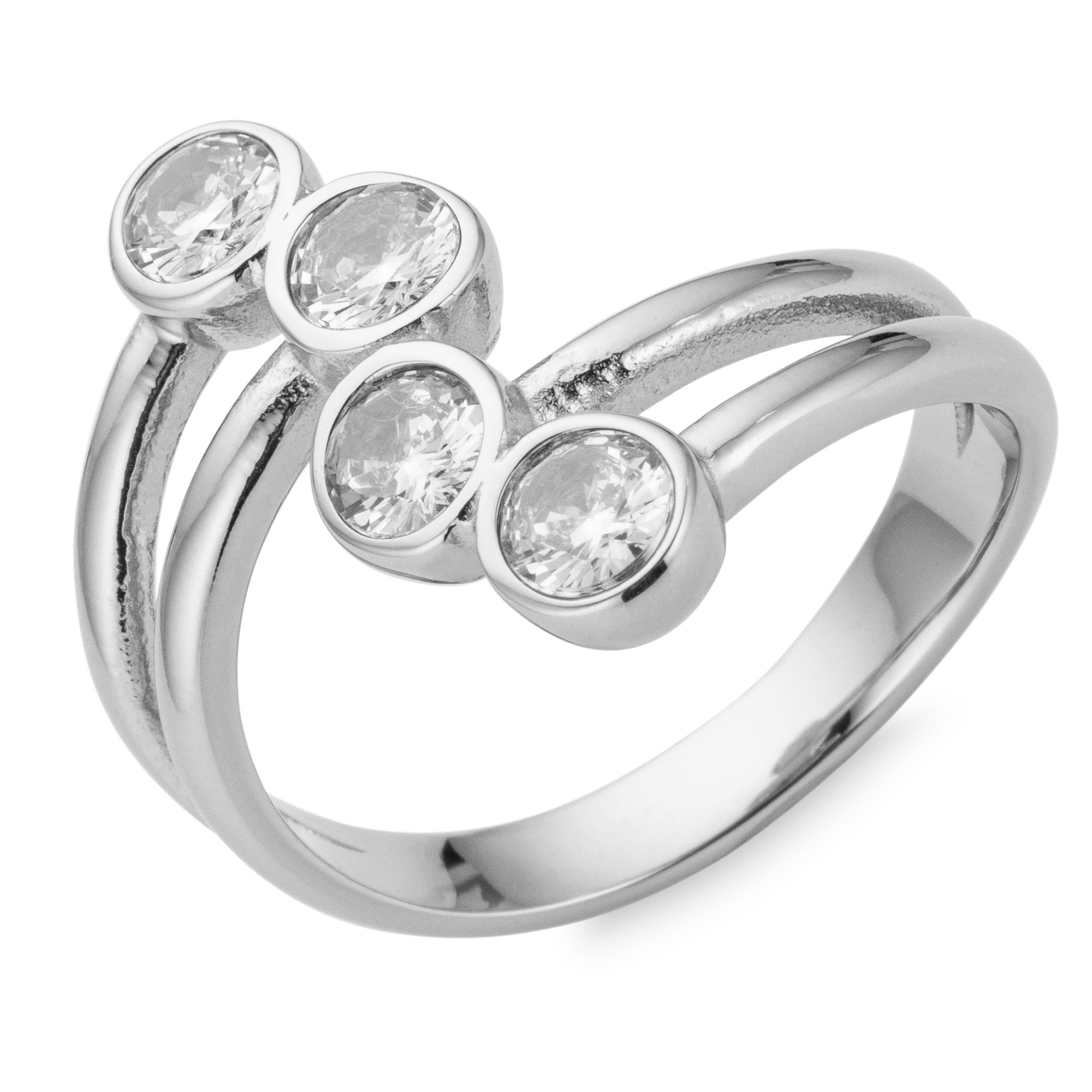 STEFFEN SCHRAUT Ring 4 Zirkonia poliert Edelstahl