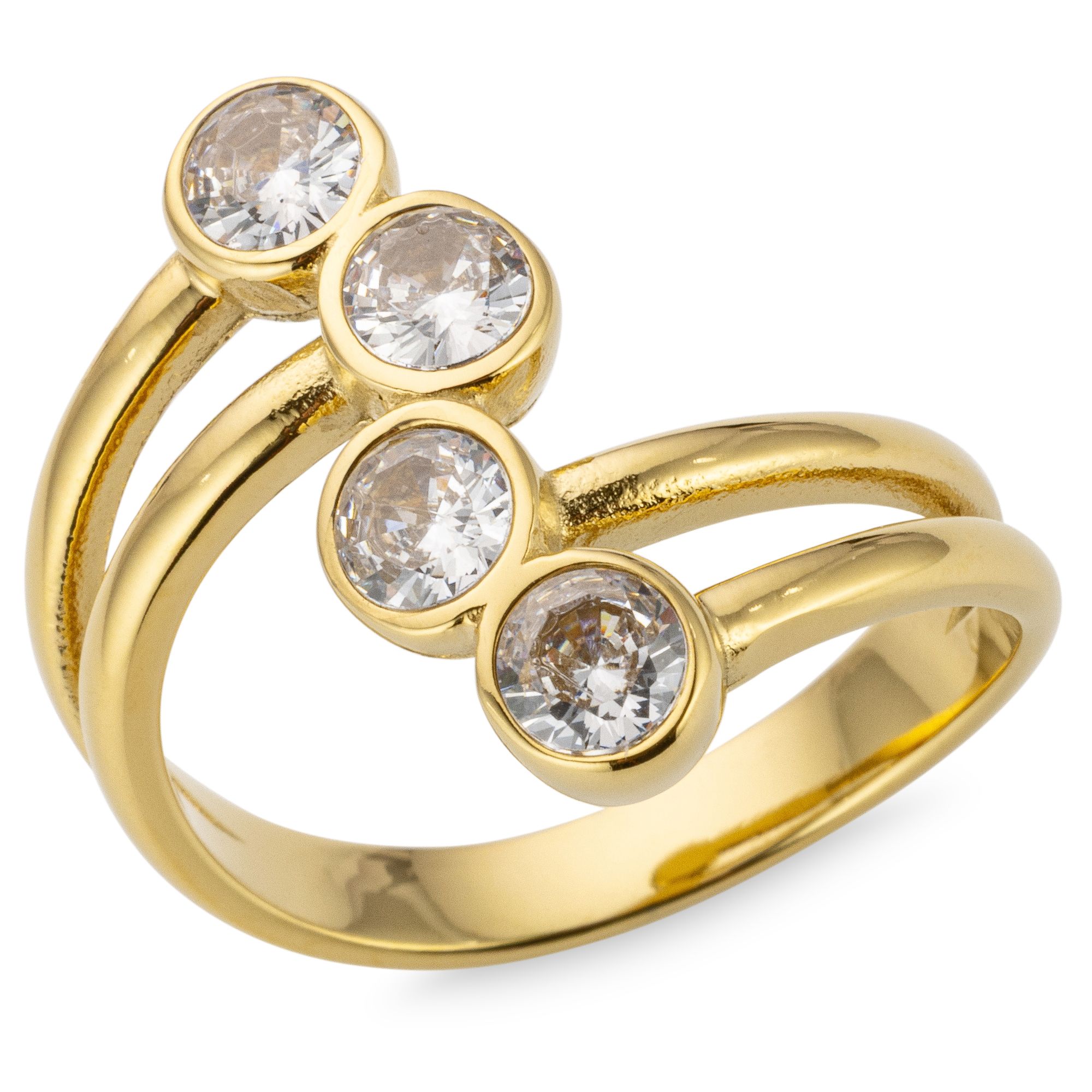 STEFFEN SCHRAUT Ring 4 Zirkonia poliert Edelstahl