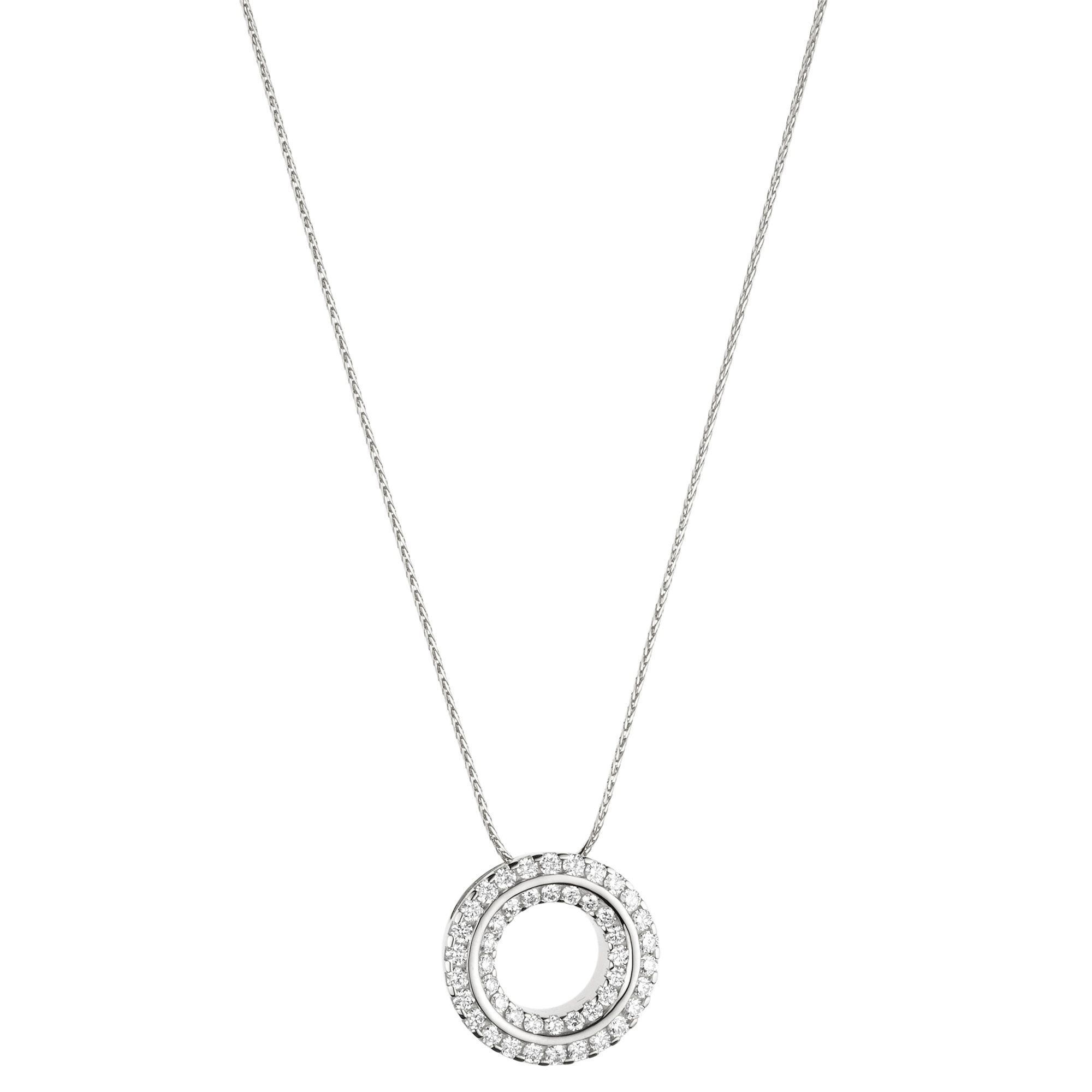 DIAMOUR Anhänger mit Kette 46 Brillanten 0,50ct feines Weiß/Lupenrein Gold 585