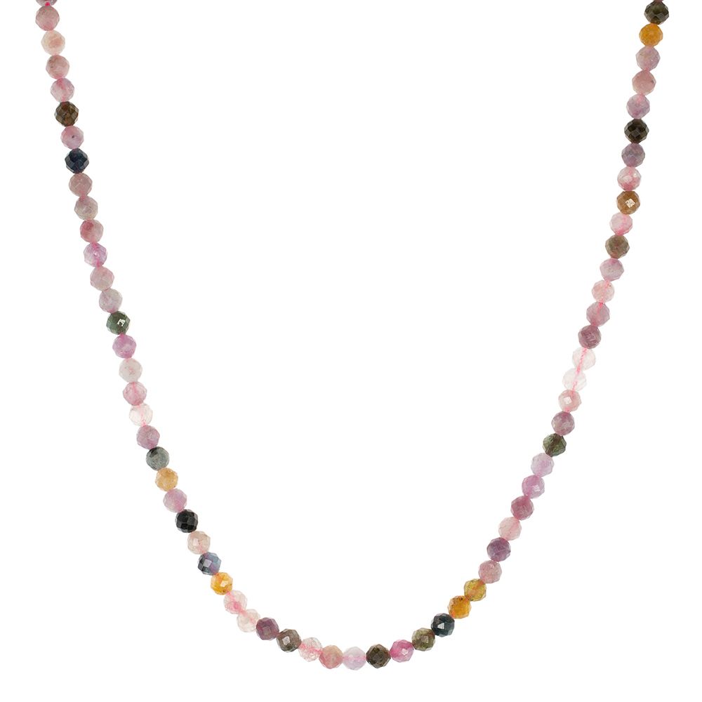 PLATINITY Kette 40+2,5cm Turmaline zus. ca. 50ct. Platin 950