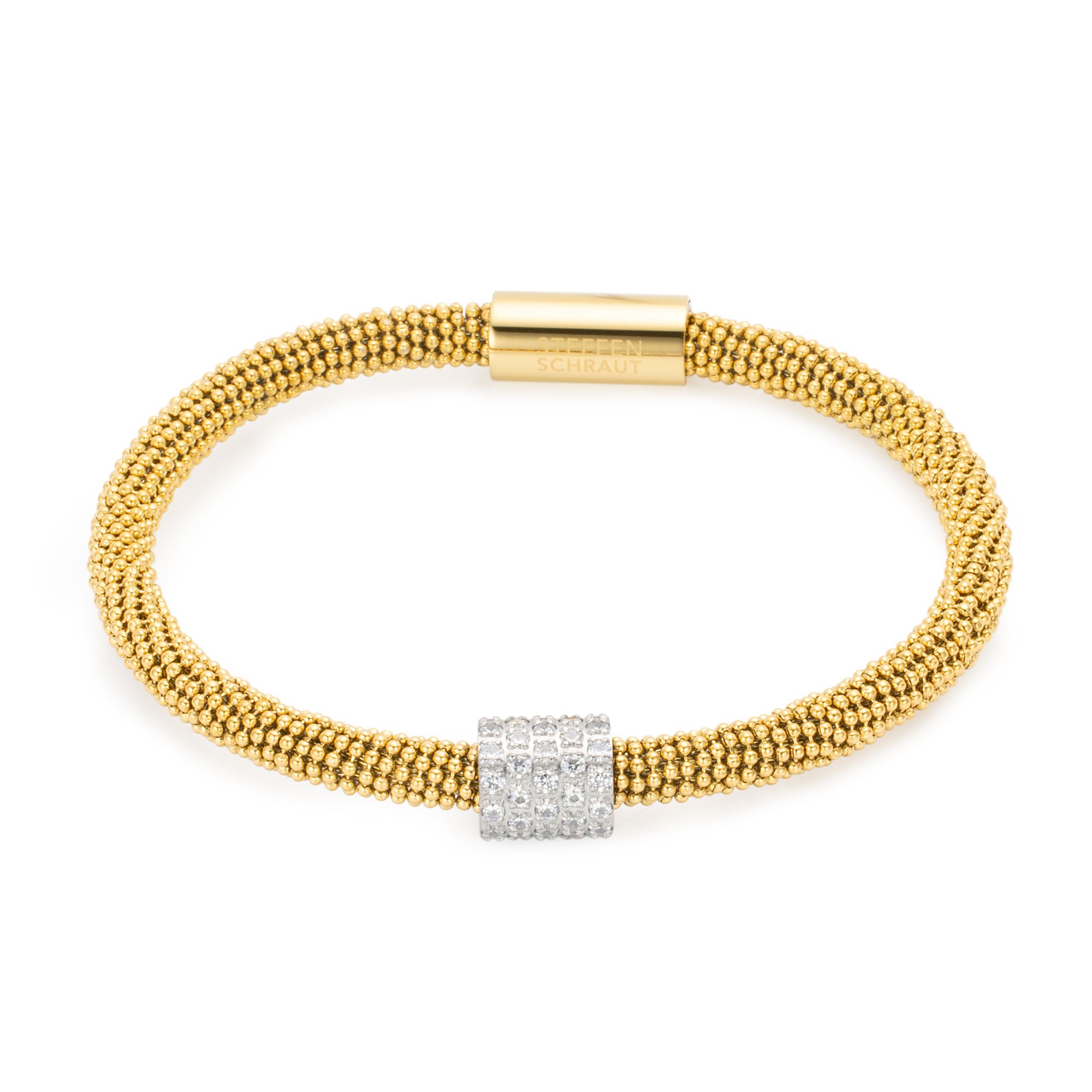 STEFFEN SCHRAUT Armreif 55 Zirkonia Magnetverschluss Edelstahl