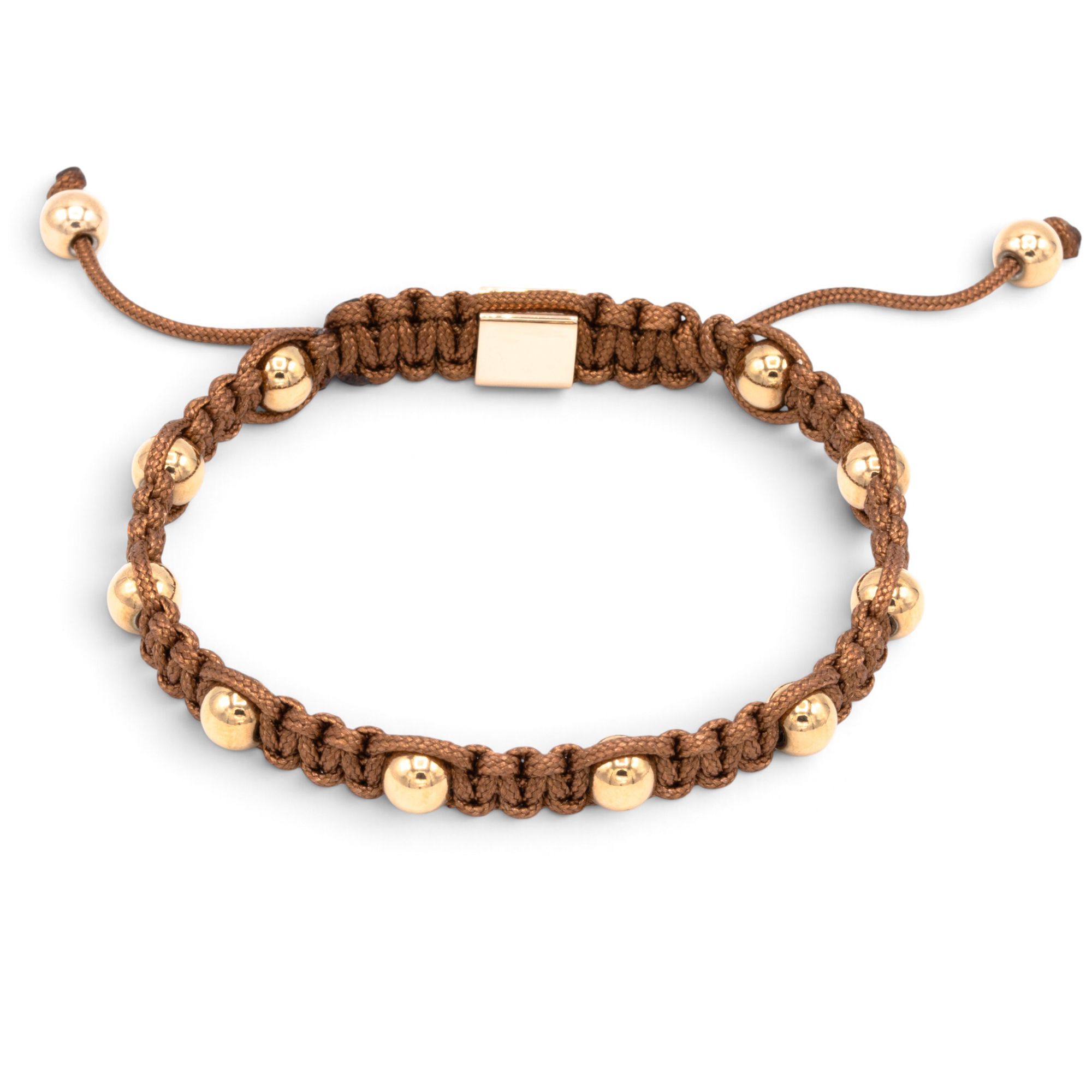 MONESSA Makramee-Armband Edelstahl flexibel Nylon