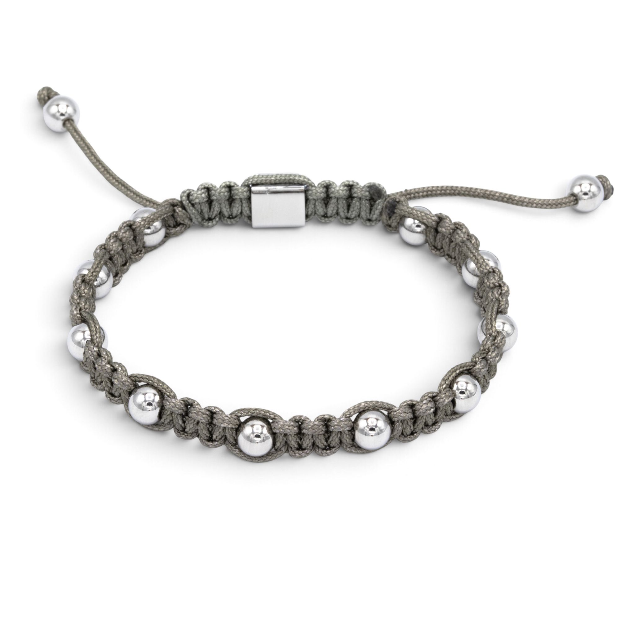 MONESSA Makramee-Armband Edelstahl flexibel Nylon