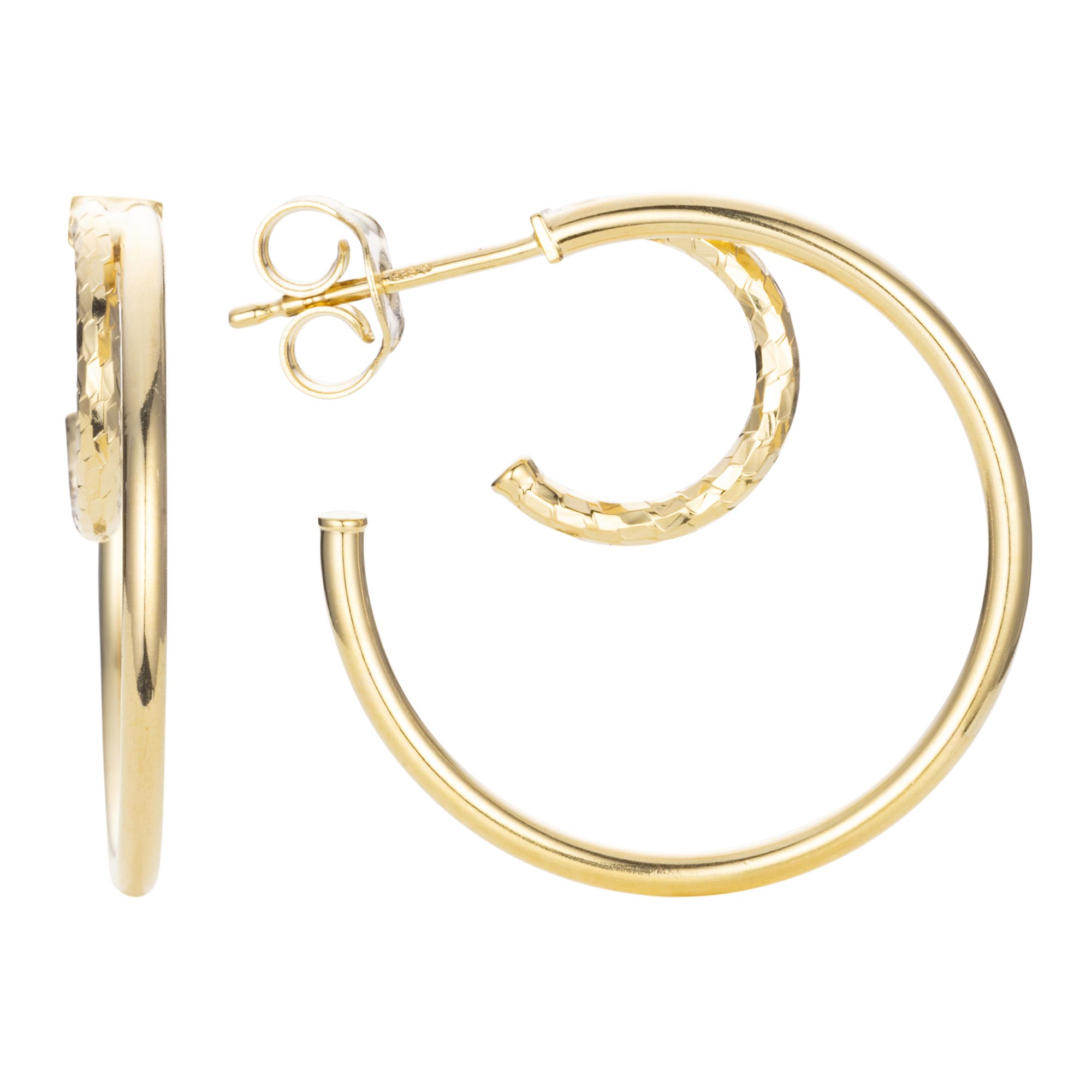 GOLDRAUSCH Steck-Creolen poliert/diamantiert mind. 1,17g Gold 585