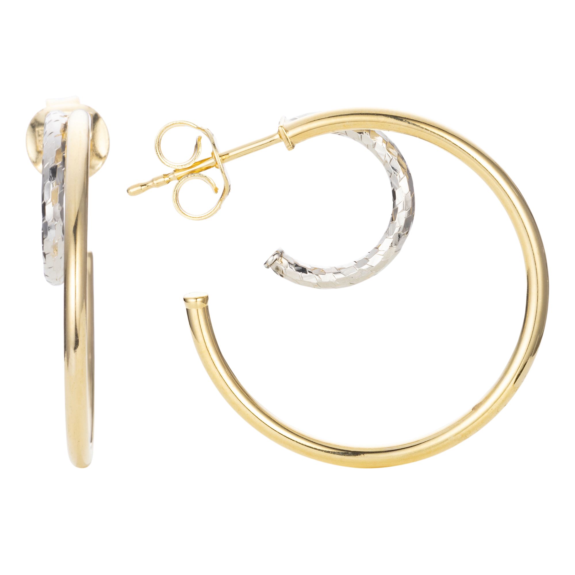 GOLDRAUSCH Steck-Creolen poliert/diamantiert mind. 1,17g Gold 585