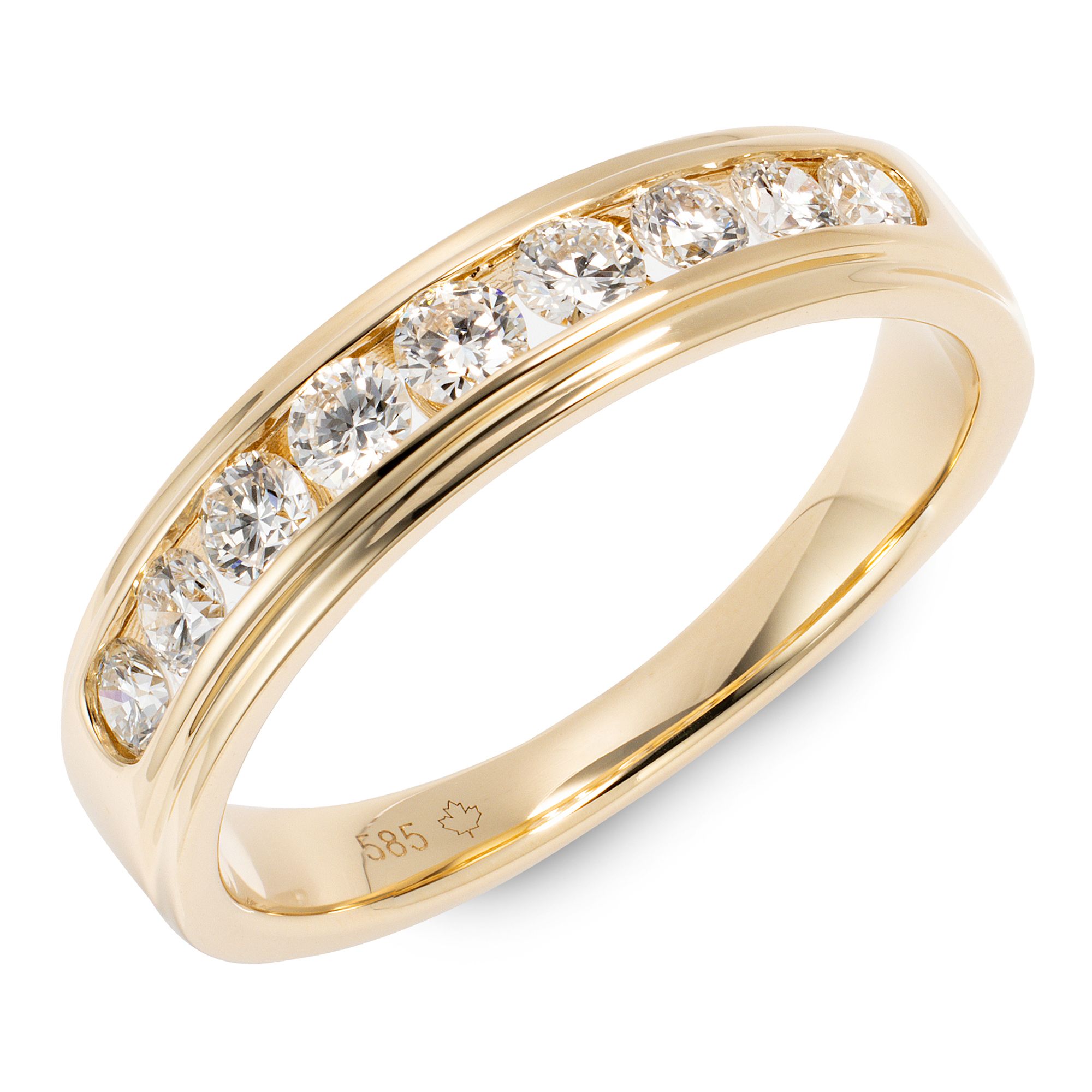 CANADIAN DIAMONDS Memoire-Ring 9 Brillanten 0,50ct hfw/Lupenrein Gold 585