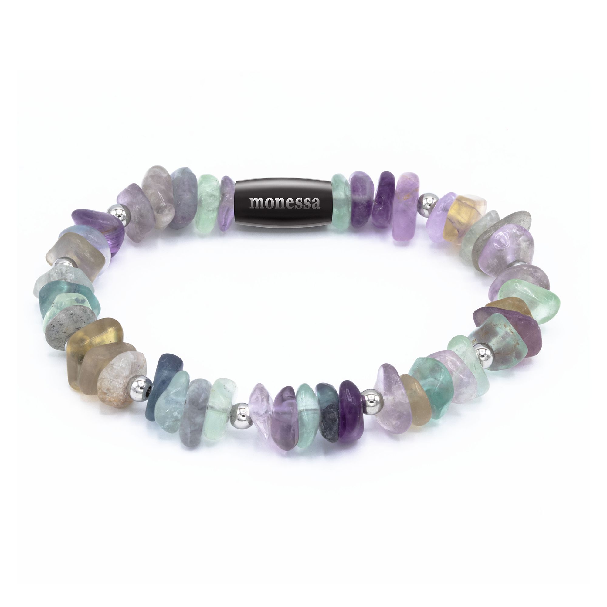 MONESSA Armband Edelsteine Splitter Magnetverschluss