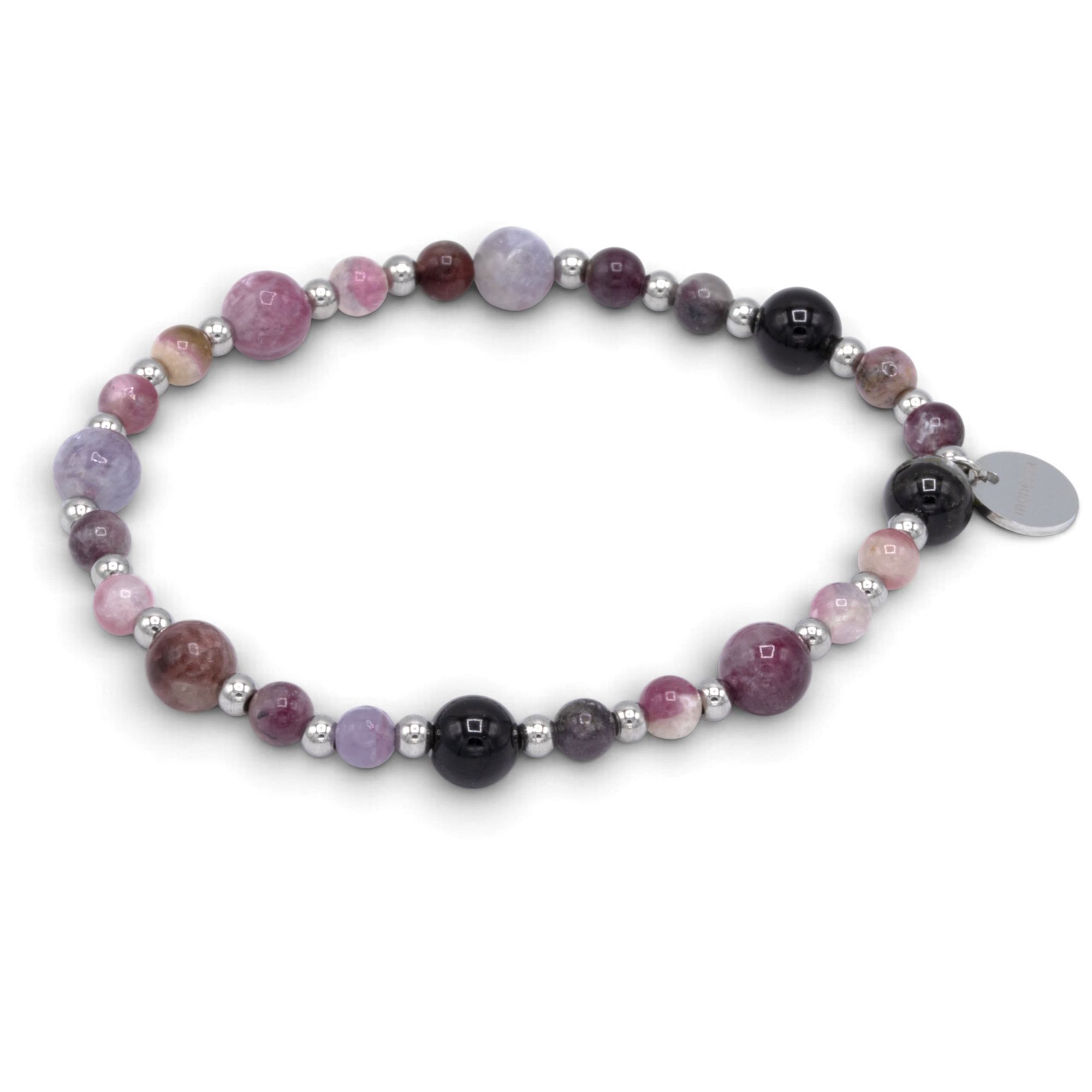 MONESSA Armband Edelsteine flexibel poliert