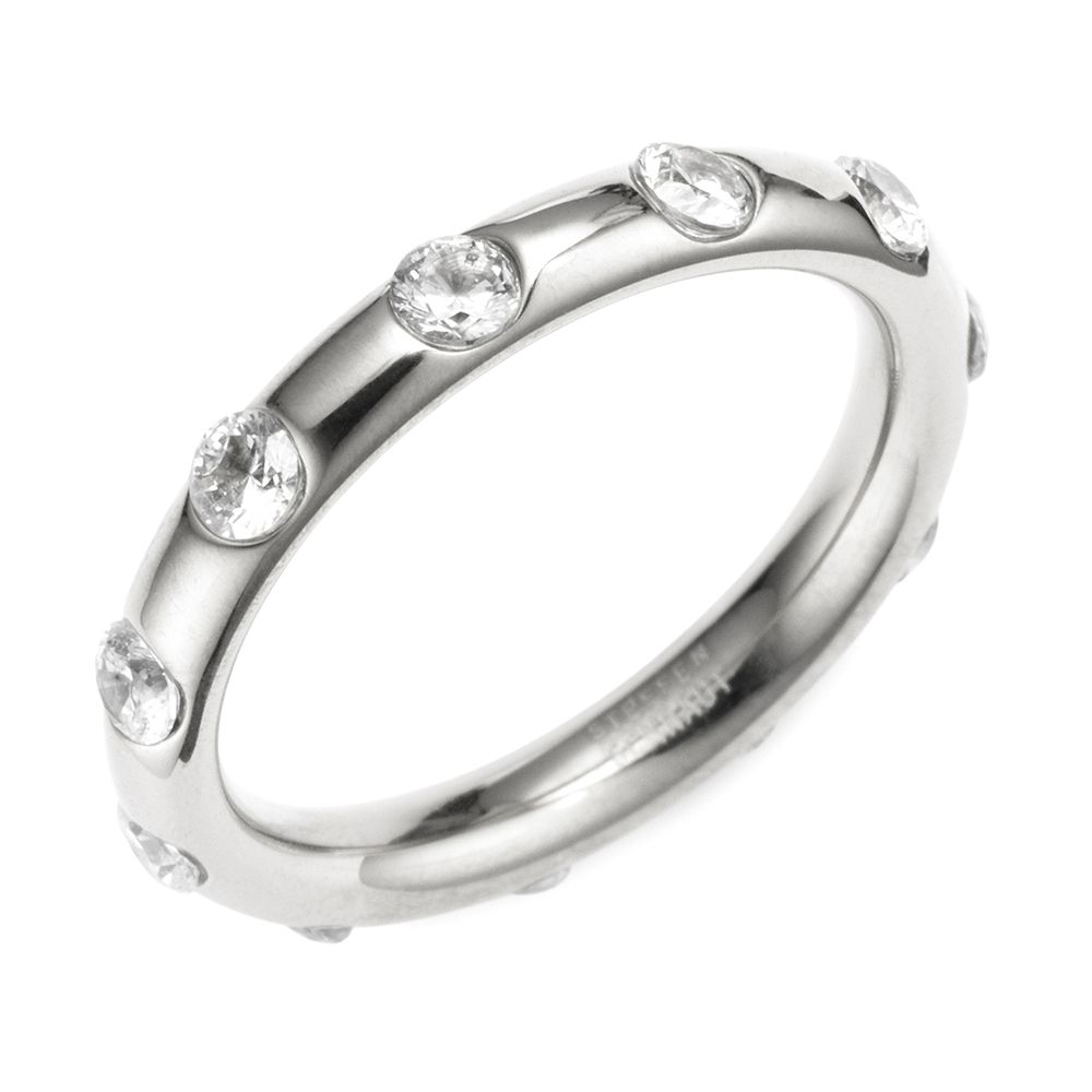 STEFFEN SCHRAUT Eternity-Ring 11 Zirkonia poliert Edelstahl