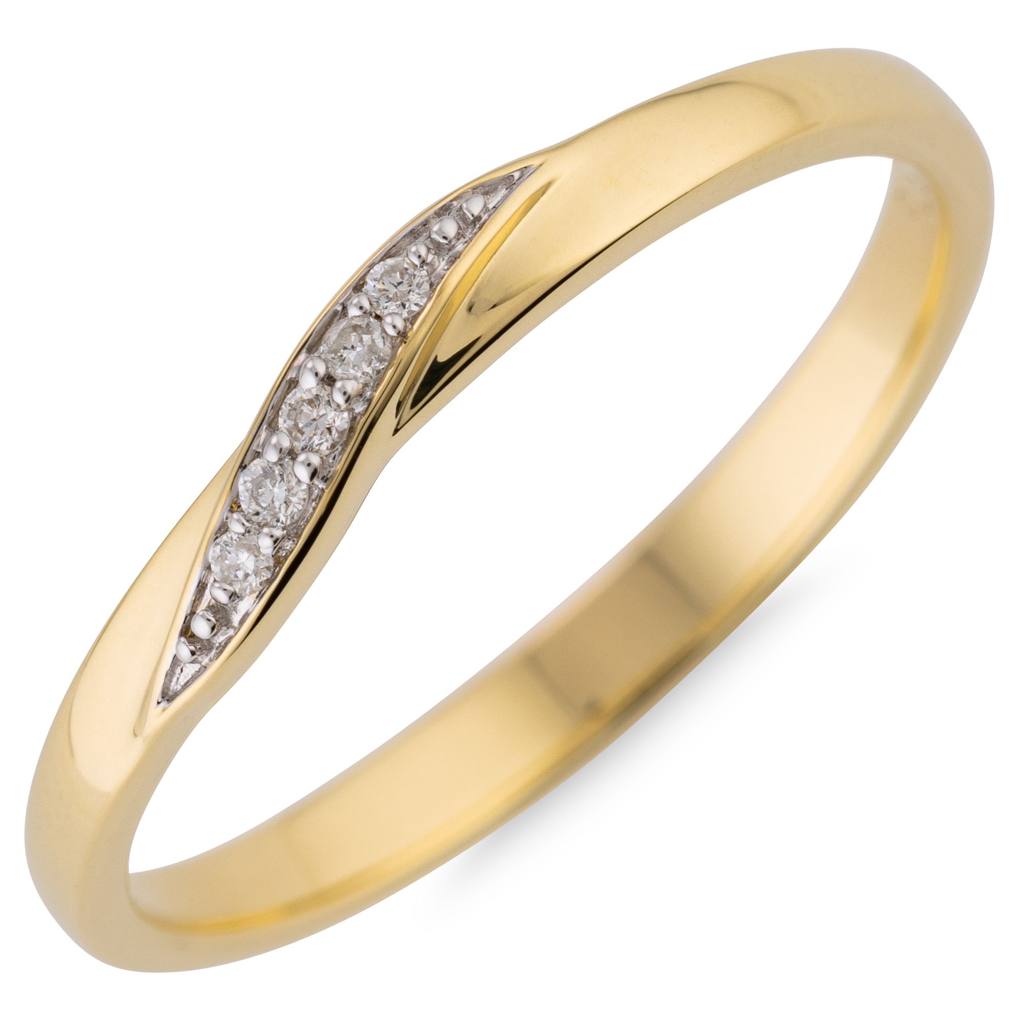 DIAMOUR Ring 5 Brillanten zus. ca. 0,02ct Gold 375